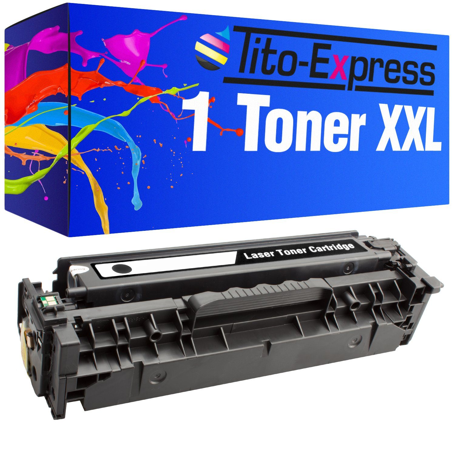 Tito-Express Tonerpatrone ersetzt HP CE410X HP CE 410 X HPCE410X HP 305X, (1x Black), für Laserjet Pro 400 Color M451dn M451dw M451nw MFP M475dn M475dw