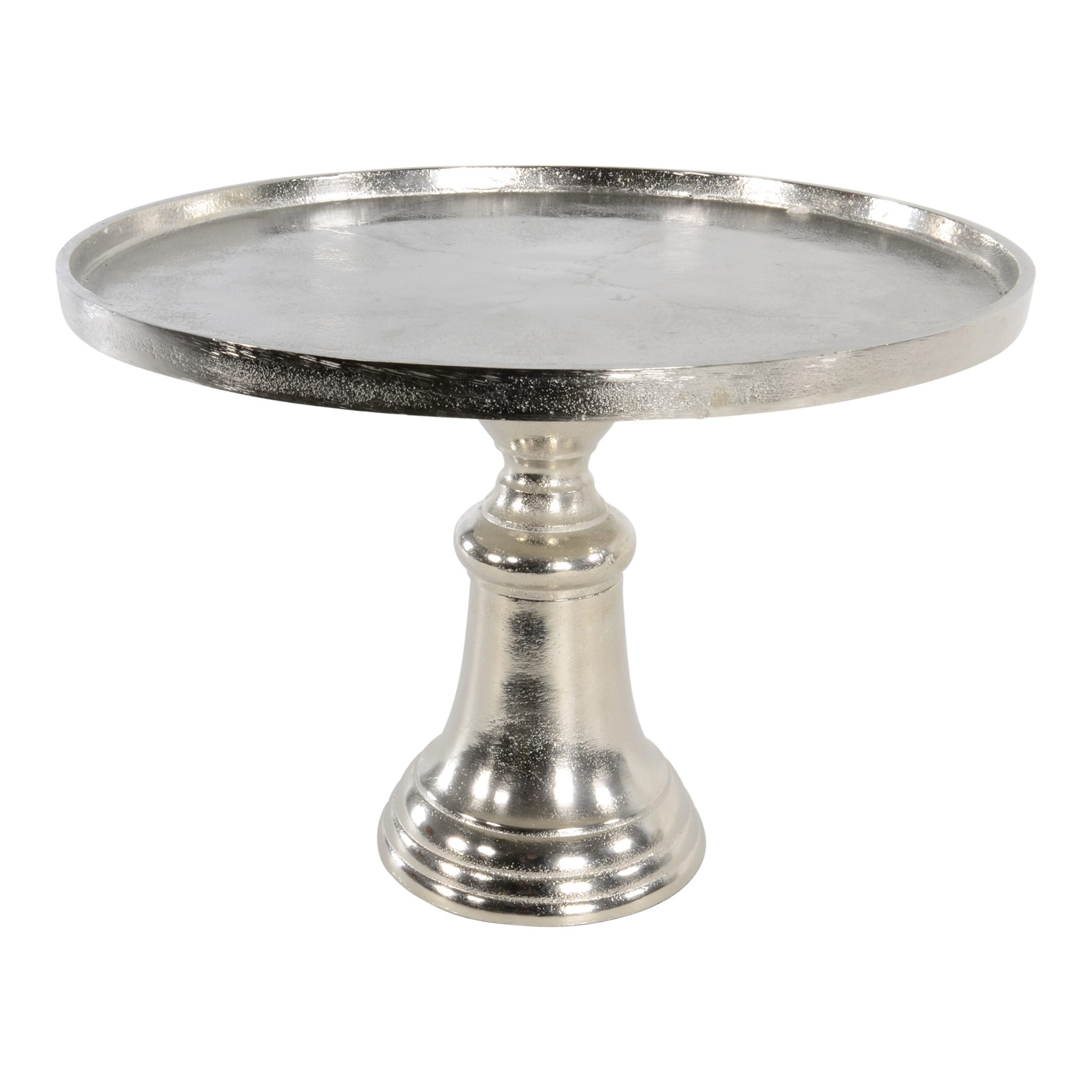 Lesli Living Dekoschale Deko Schale Plateau Servierplateau Brush silber ø36 günstig online kaufen