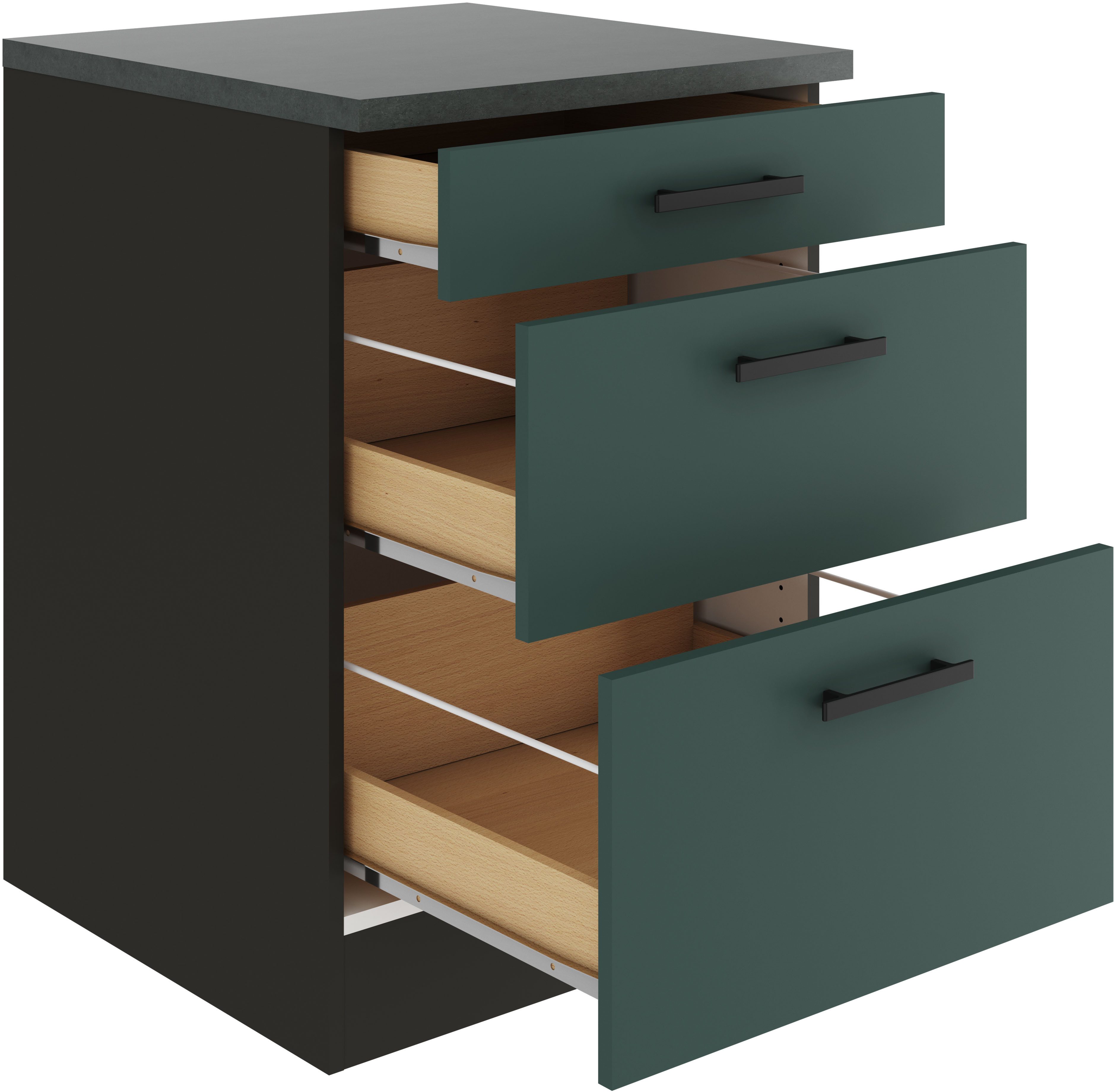 OPTIFIT Unterschrank Palma Breite 60 cm, mit 3 Schubkästen