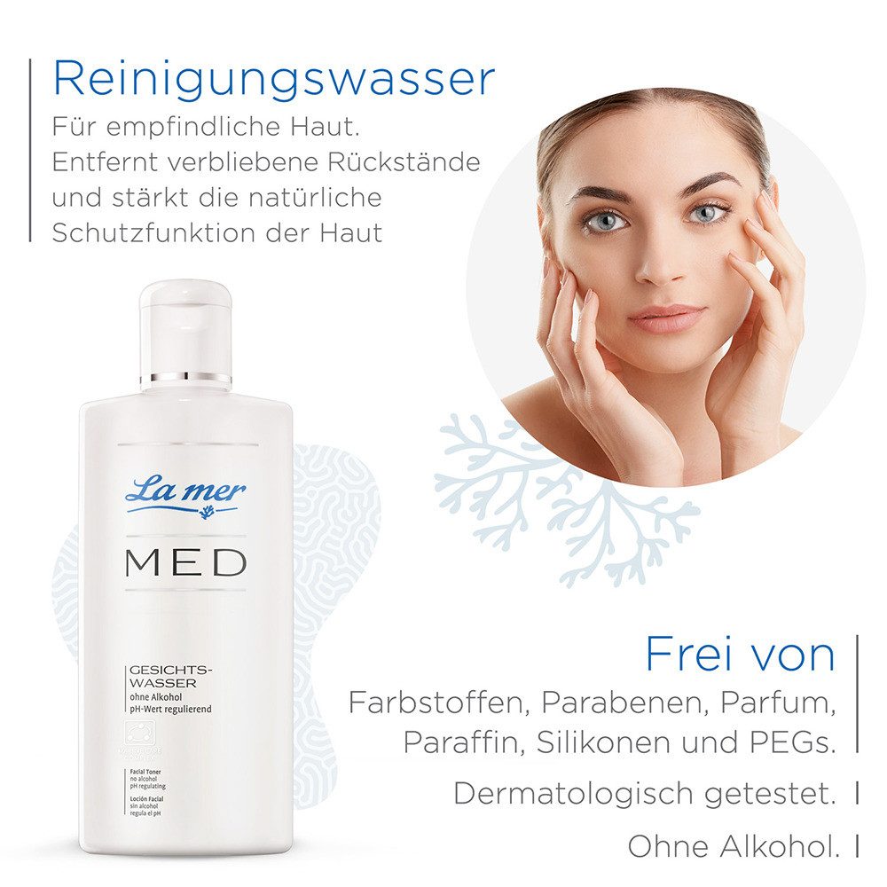 La mer Gesichtspflege Med Gesichtswasser – mildes Gesichtstonic ohne Alkohol, Klärt mild und unterstützt das natürliche Hautgleichgewicht