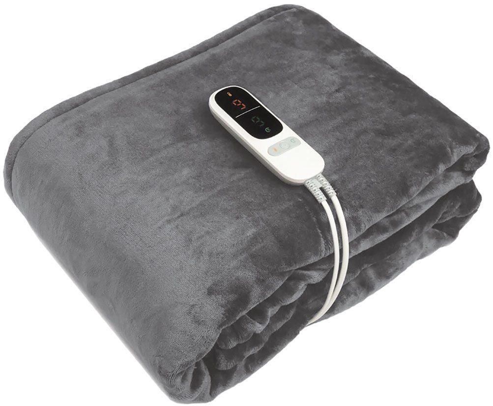Sonnenkönig Heizdecke Lenny, Leistung 160W, Fleece, Ladestation, Fernbedienung, 160x180 cm, 9 Temperaturstufen mit Überhitzungsschutz, PTC-Heizsystem