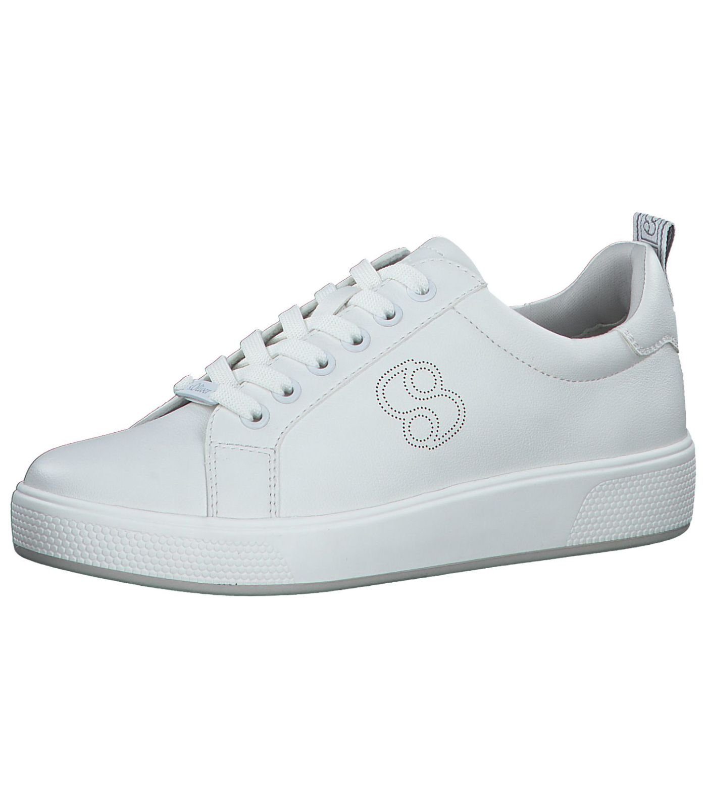 s.Oliver Sneaker Lederimitat Sneaker Weiß