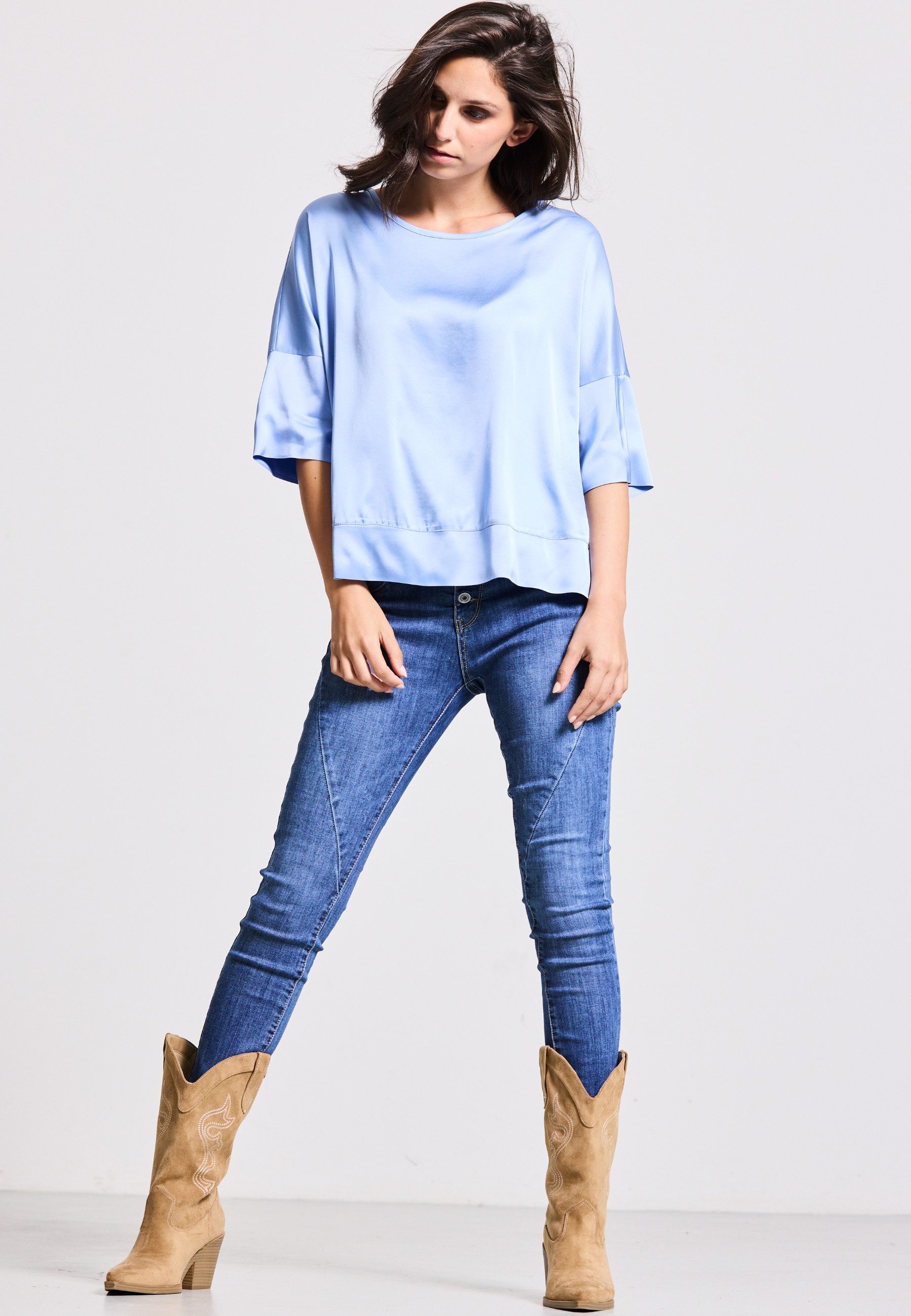 Andijamo-Fashion Satinbluse MODERN GRACE MATTGLANZ günstig online kaufen