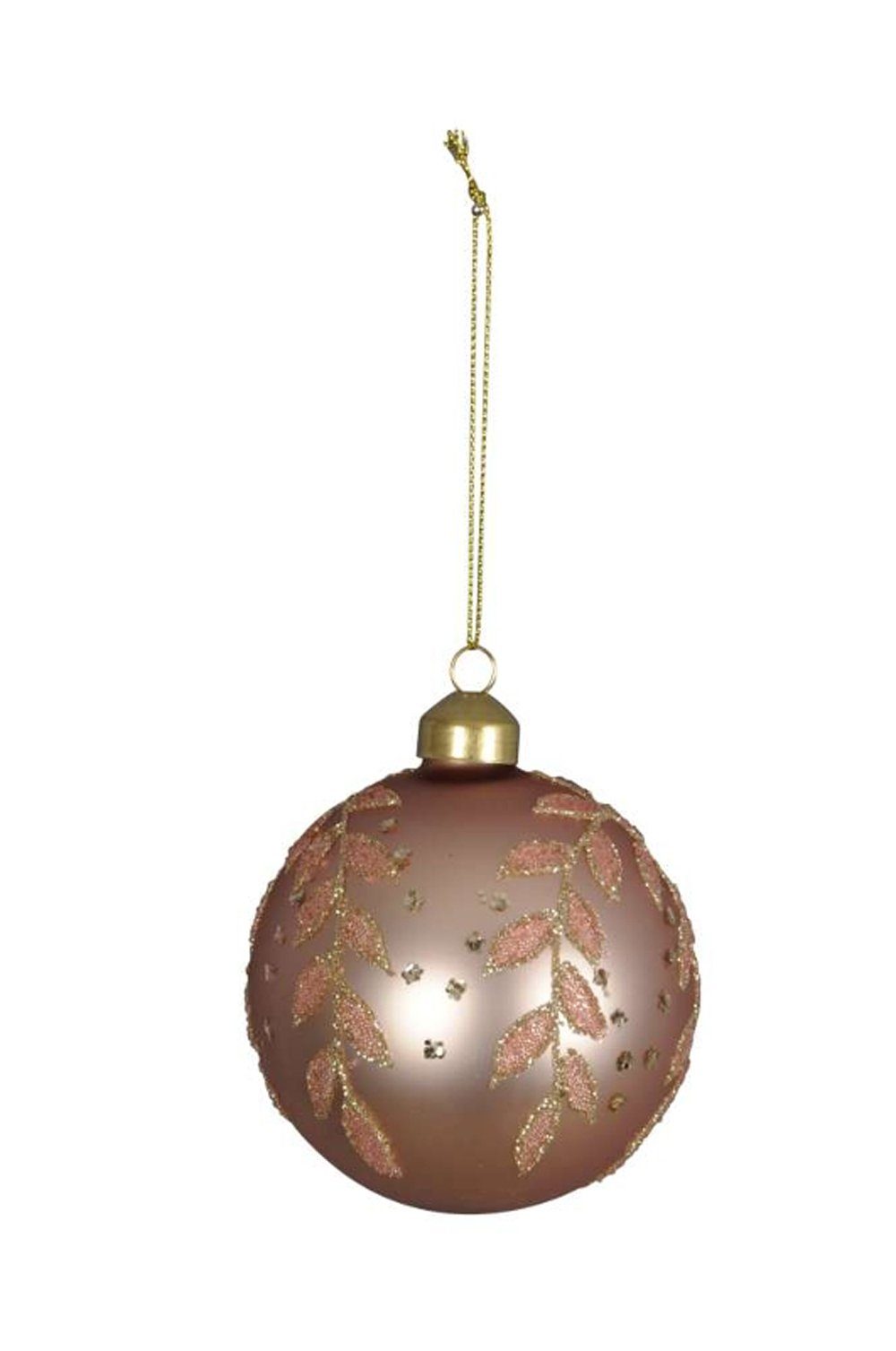 Posiwio Weihnachtsbaumkugel Posiwio* 2 x Wunderschöne Glas Christbaumkugeln rosa gold D8 cm (2 St)