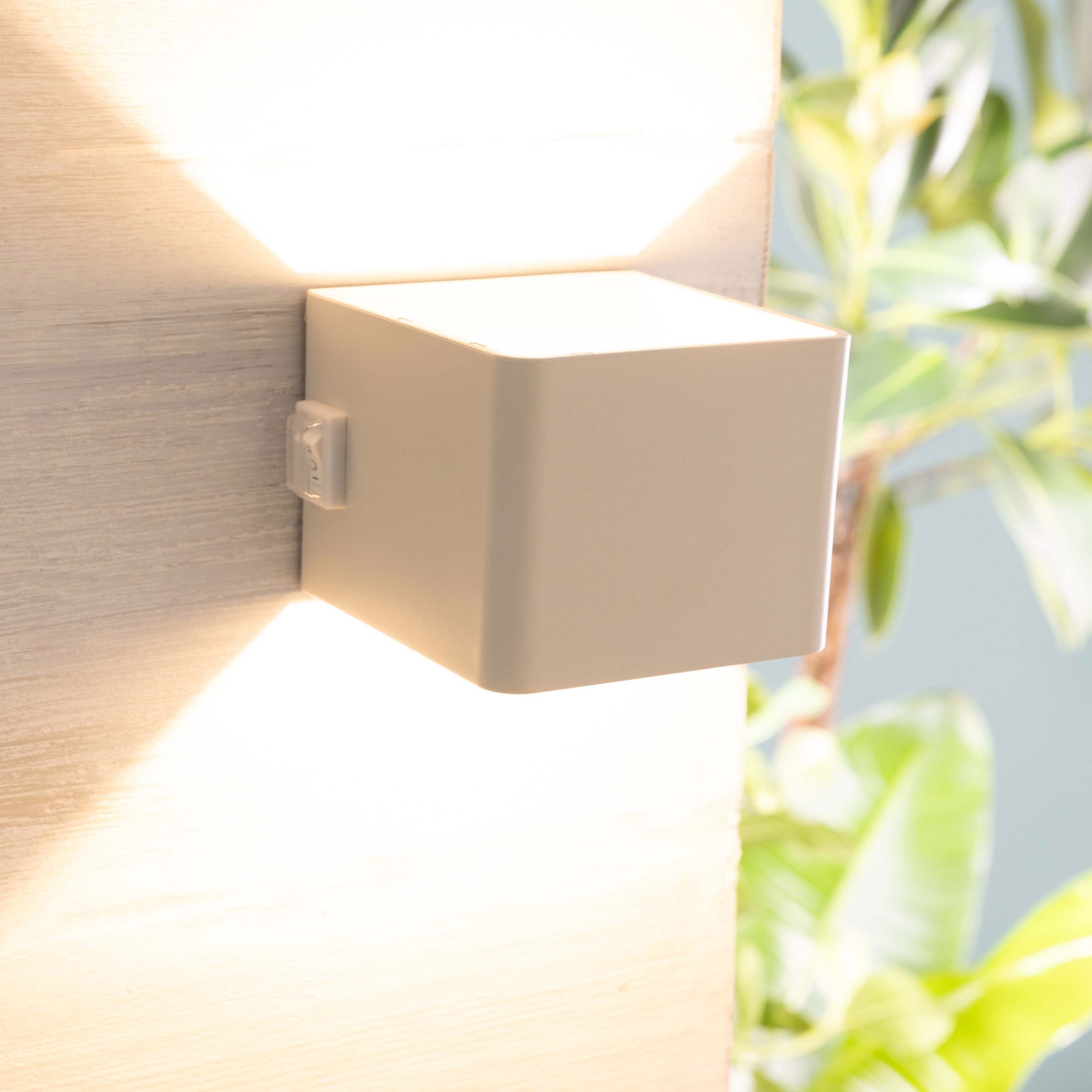 Lightbox Wandleuchte, Bewegungsmelder, LED fest integriert, Warmweiß, Portable LED-Wandleuchte für Außen, 300 lm, 3000 K, Bewegungsmelder