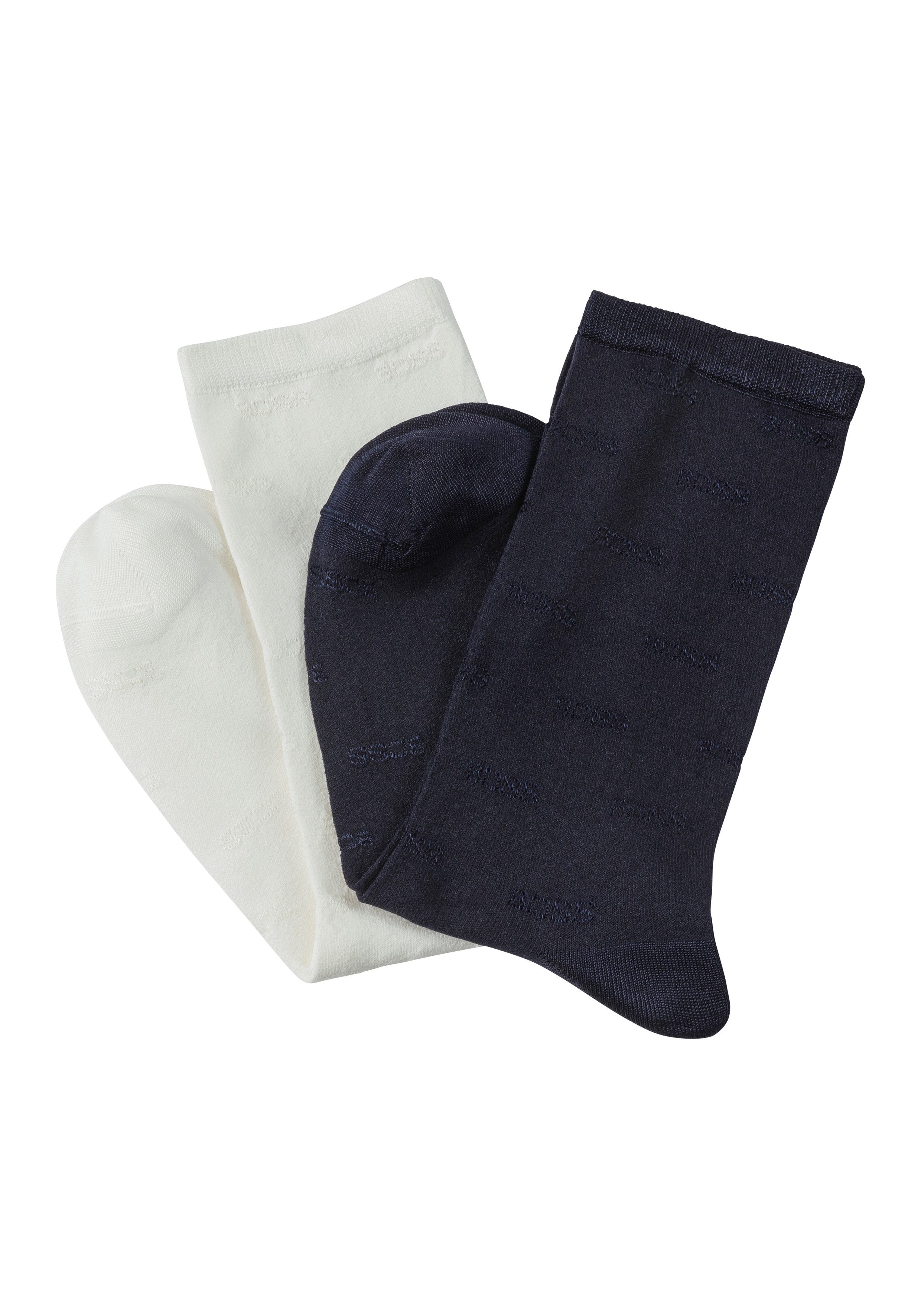 BOSS Socken 2P RS BOSS Ao VI W (Packung, 2-Paar, 2er Pack) mit tonigen Logo günstig online kaufen