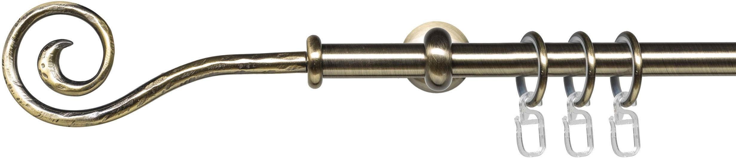 Gardinenstange Esp Spirale, Liedeco, Ø 16 mm, 1-läufig, Fixmaß, mit Bohren,  verschraubt, 1-läufig im Fixmaß Ø 16 mm
