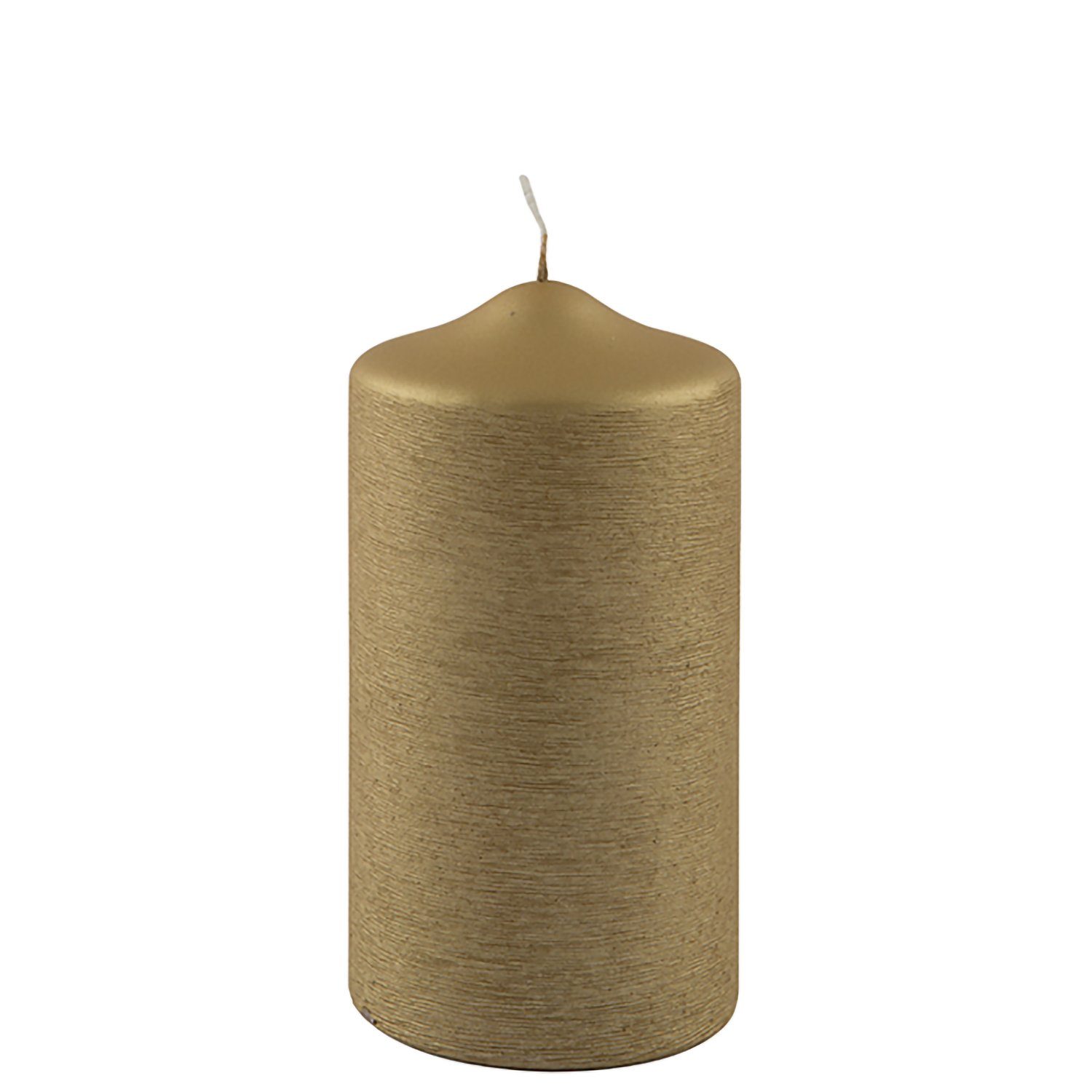 Fink Adventskerze FINK Stumpenkerze Candle - gold - H. 15cm x D. 8cm (1 Stück)