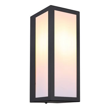etc-shop Außen-Wandleuchte, Leuchtmittel nicht inklusive, Wandleuchte Außenlampe Fassadenleuchte Metall schwarz IP44