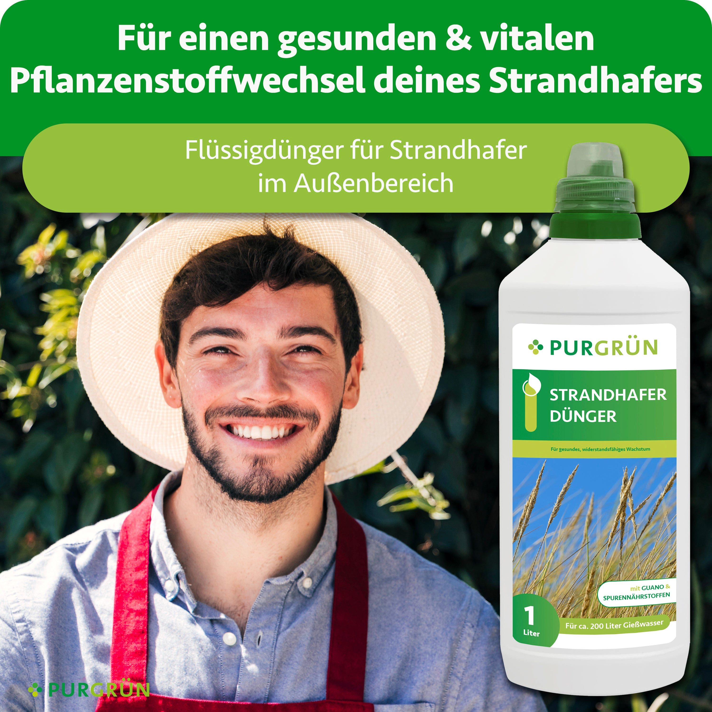 Purgrün Universaldünger Strandhafer Dünger, NPK 5+7+8, natürlicher Guano, 1 Liter, Flüssigdünger, 1-St., 1 Liter