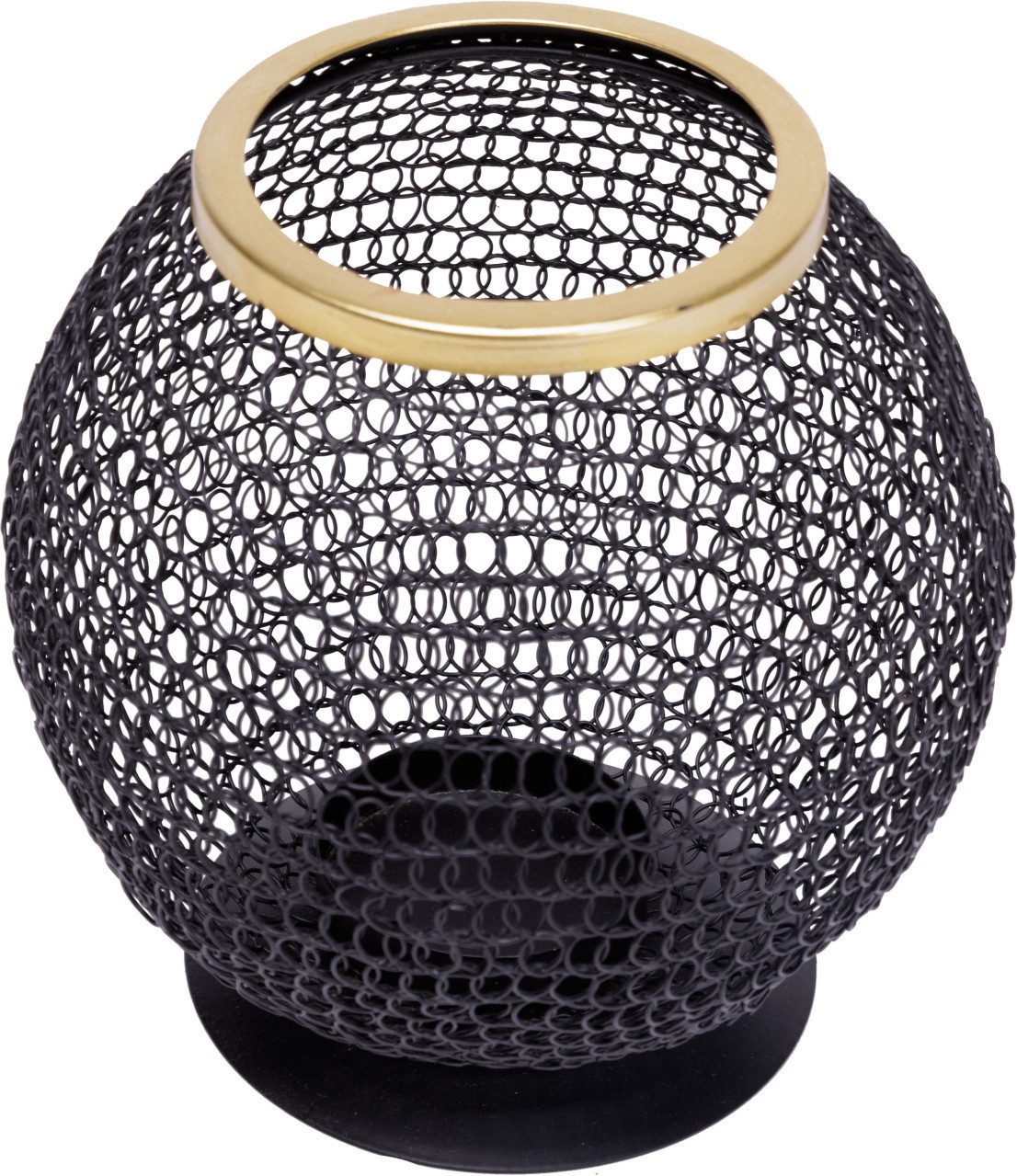 Trend Line Laterne TrendLine Laterne Metall 17 x 17 cm schwarz-gold