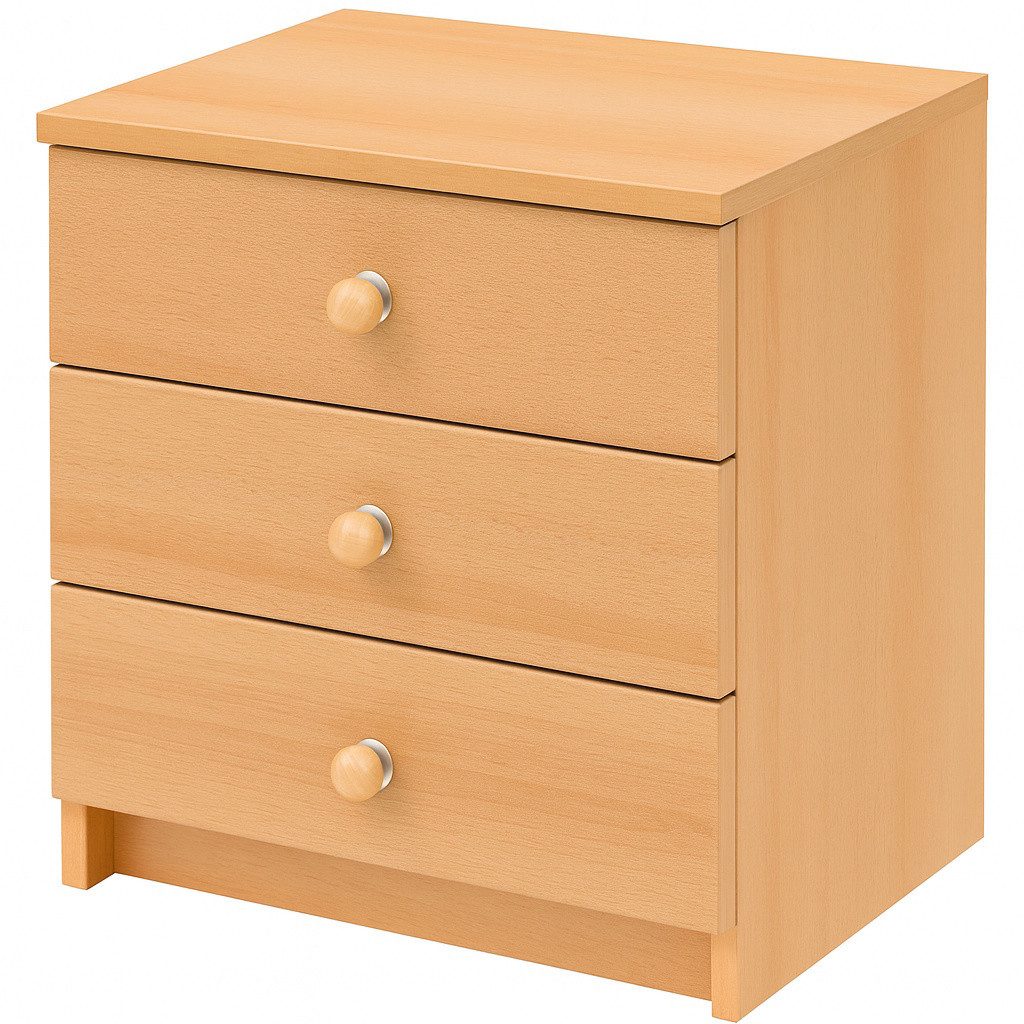 bv-vertrieb Schlafzimmer-Set Komfortbett verstellbar Seniorenbett 100x200 Nachtschrank Buche dekor, (1-tlg), Buche dekor