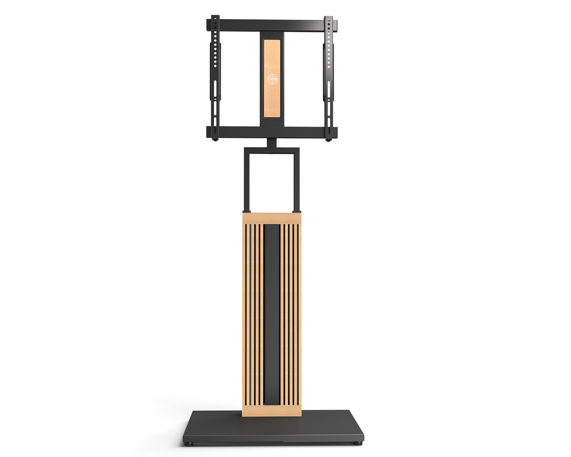 FITUEYES TV-Ständer, (bis 65,00 Zoll, TV Stand aus Buchenholz drehbar höhenverstellbar)