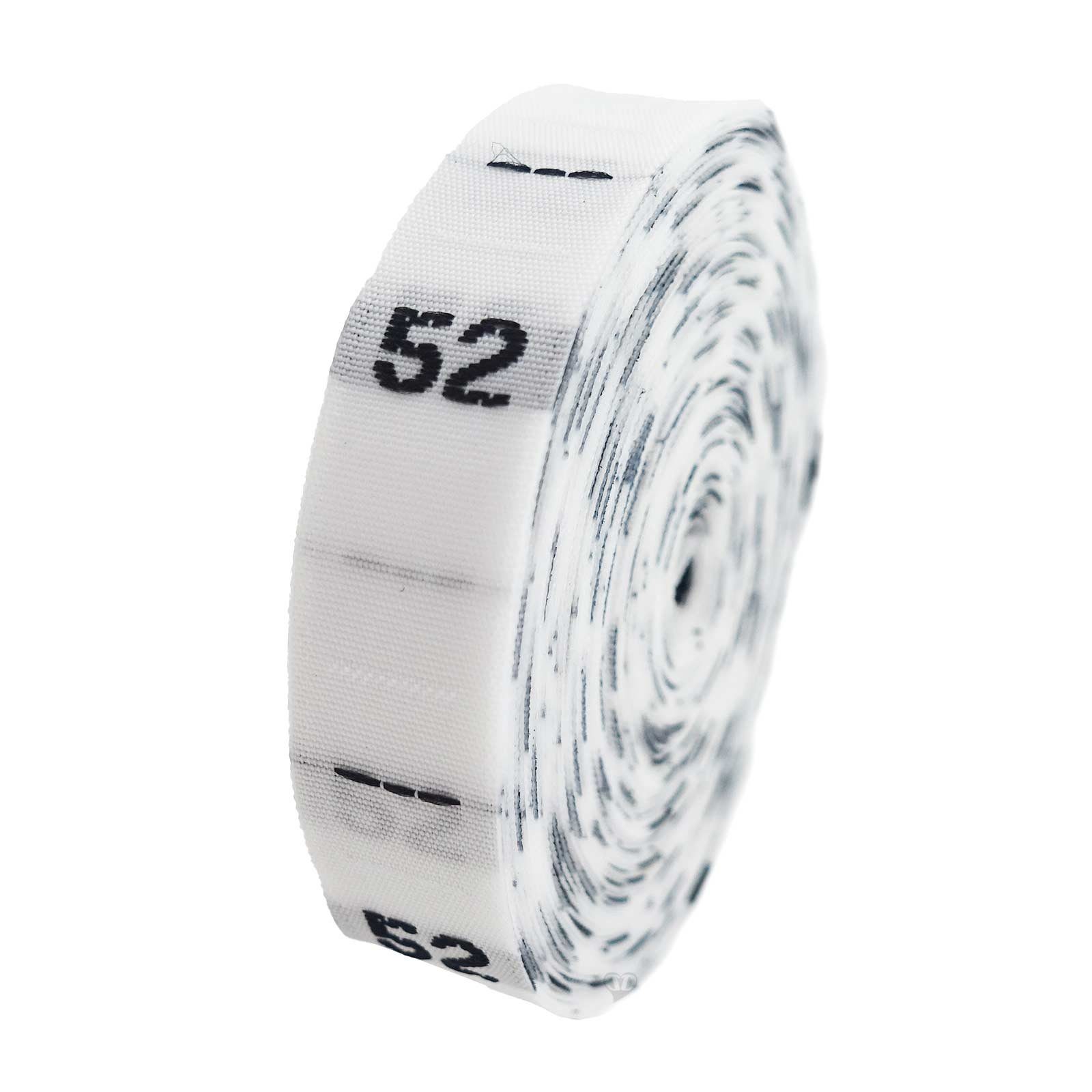 maDDma Aufnäher 300 Größen-Etiketten Labels 40 x 10 mm Variantenwahl, 100 % Polyester, weiß
