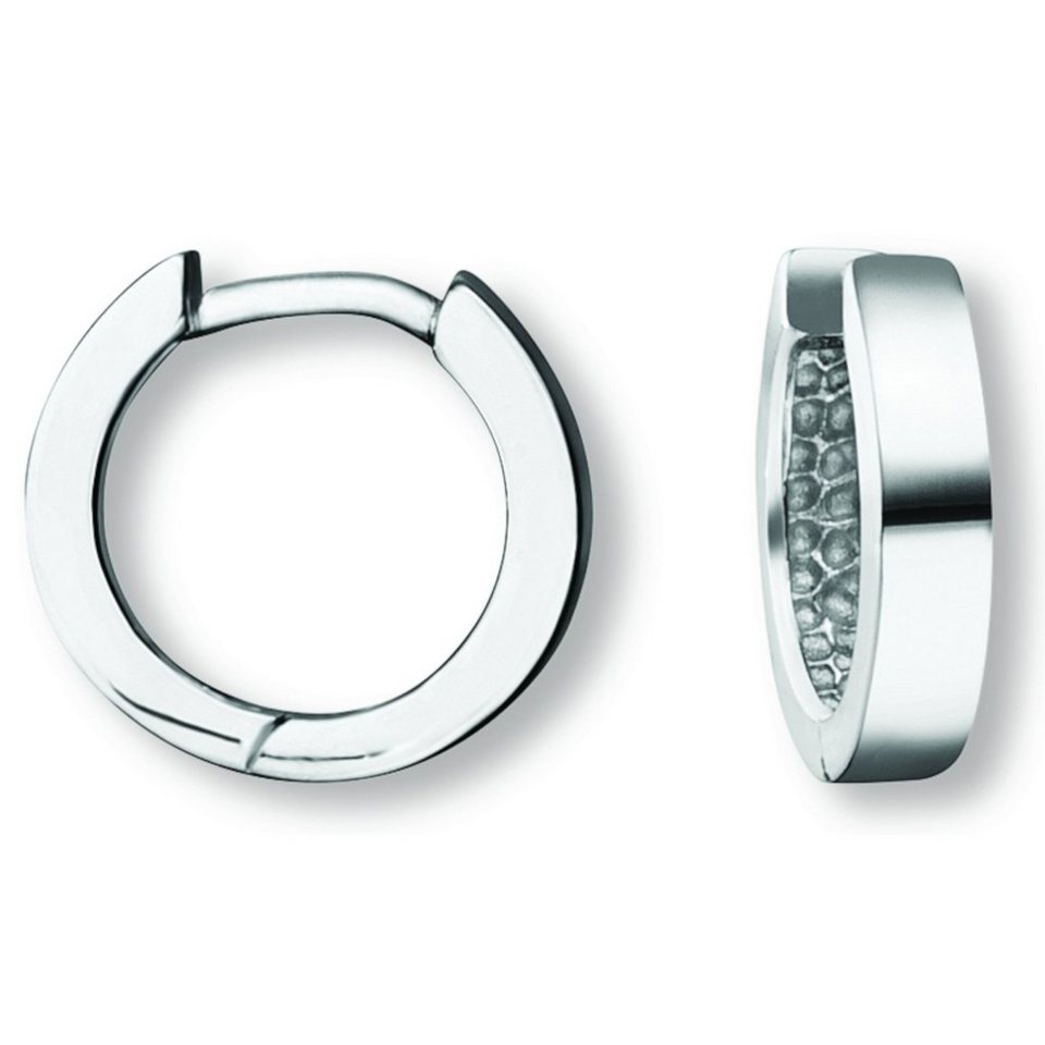 ONE ELEMENT Paar Creolen Ohrringe Creolen aus 925 Silber Ø 11,5 x 2,6 mm, Damen  Silber Schmuck