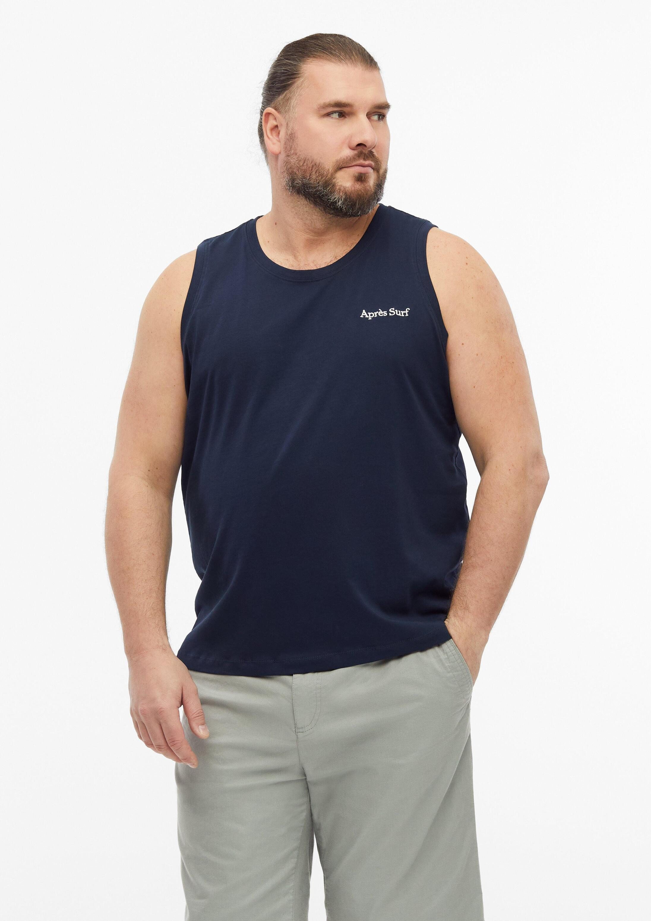 s.Oliver Muskelshirt T-Shirt Baumwoll-Top mit Stickerei