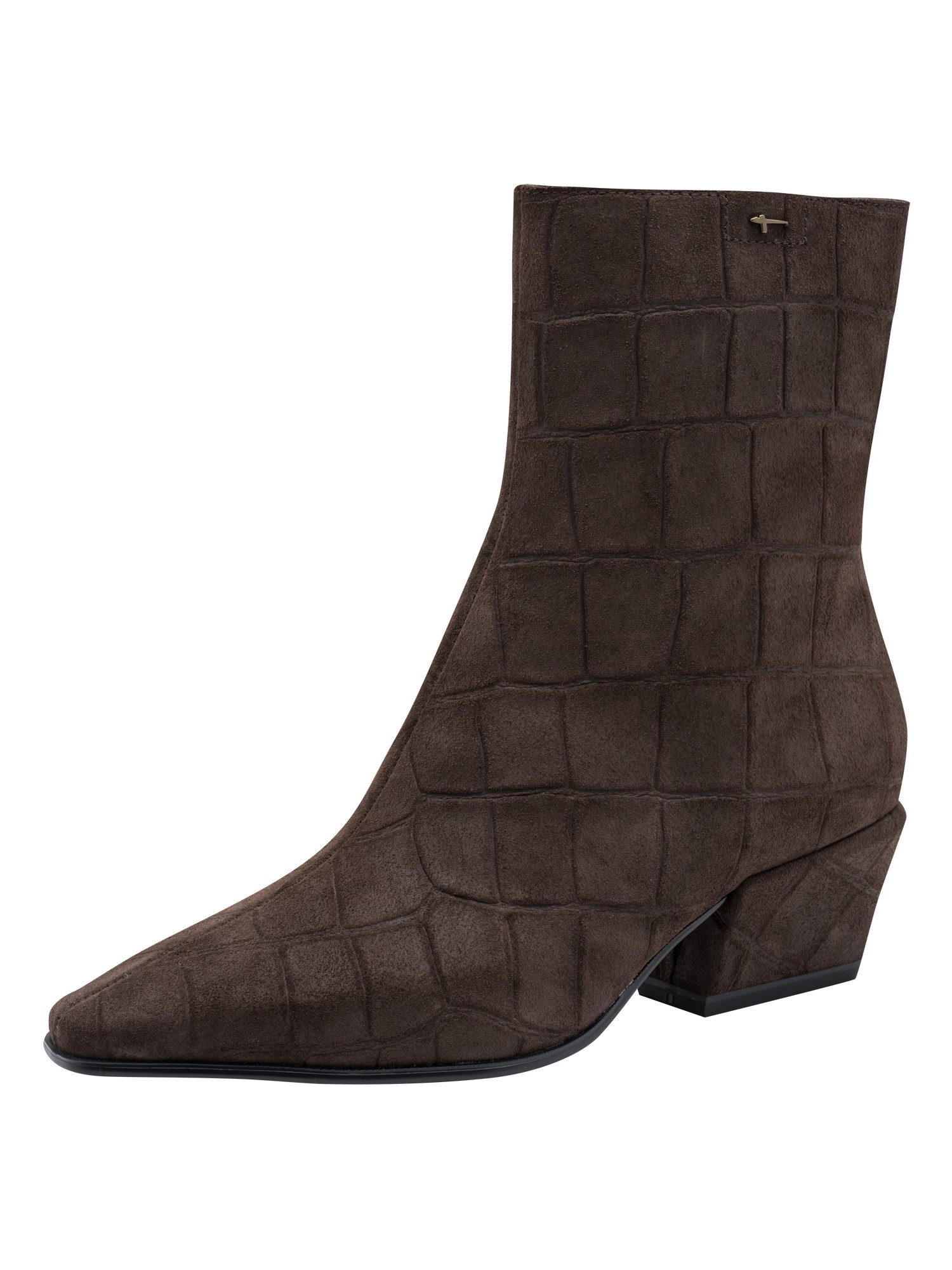 Tamaris A.slide/A.shokk, TOUCH-IT aus Leder Trapezabsatz Stiefelette A.slide/A.shokk