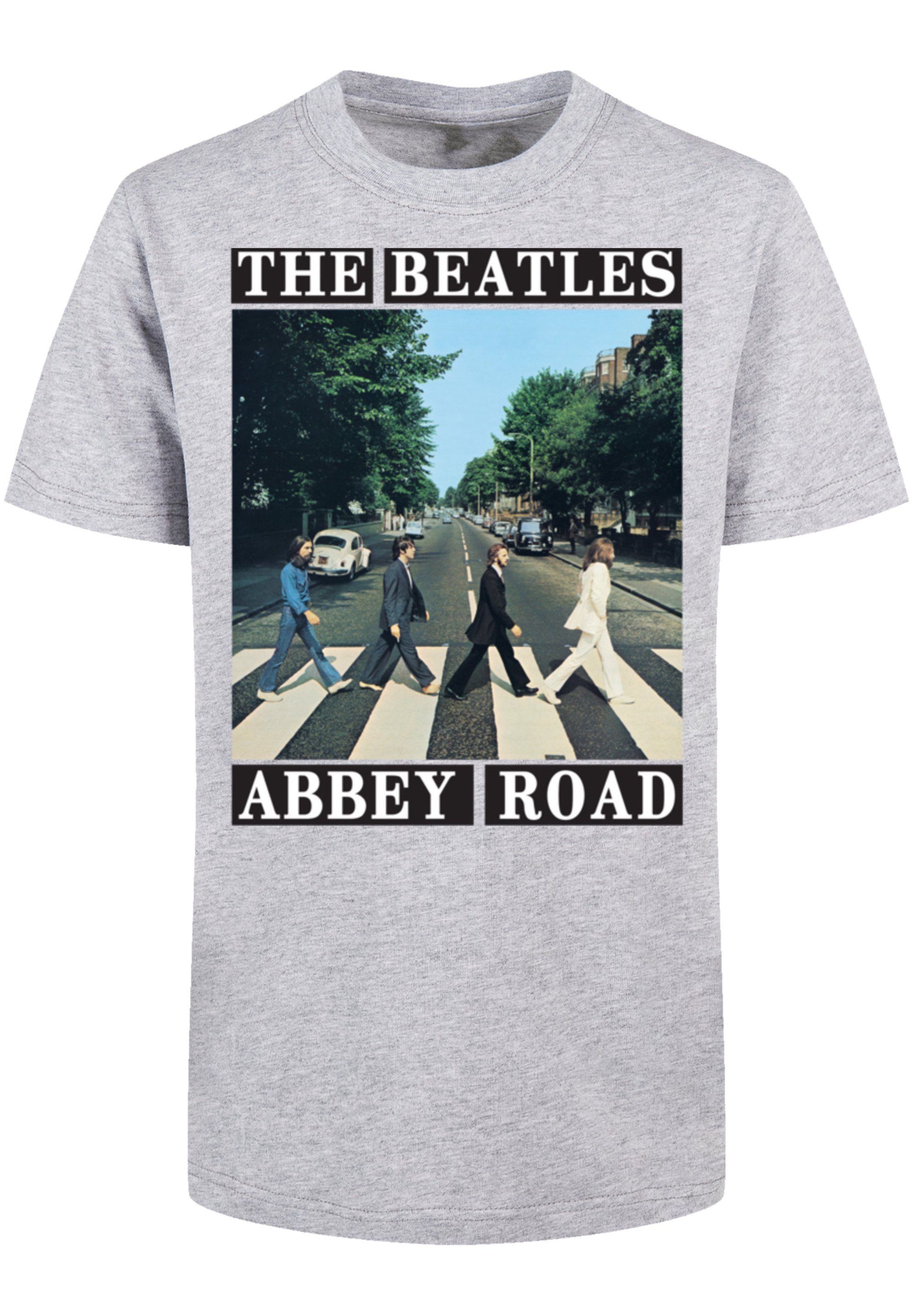 F4NT4STIC T-Shirt The Beatles Abbey Road Print heathergrey