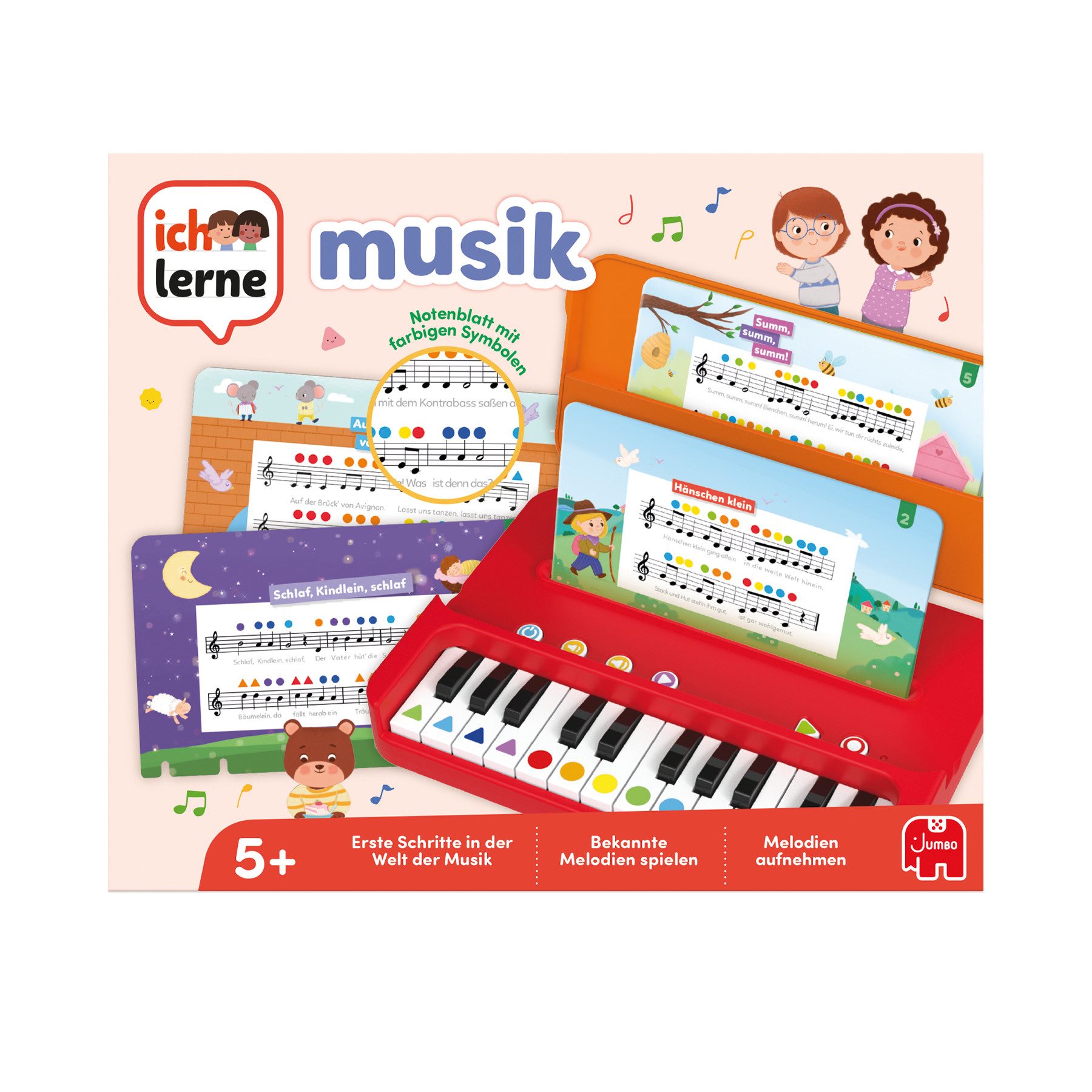 Jumbo Spiele Spiel Ich lerne Musik, Lernspielzeug, Lernspiel