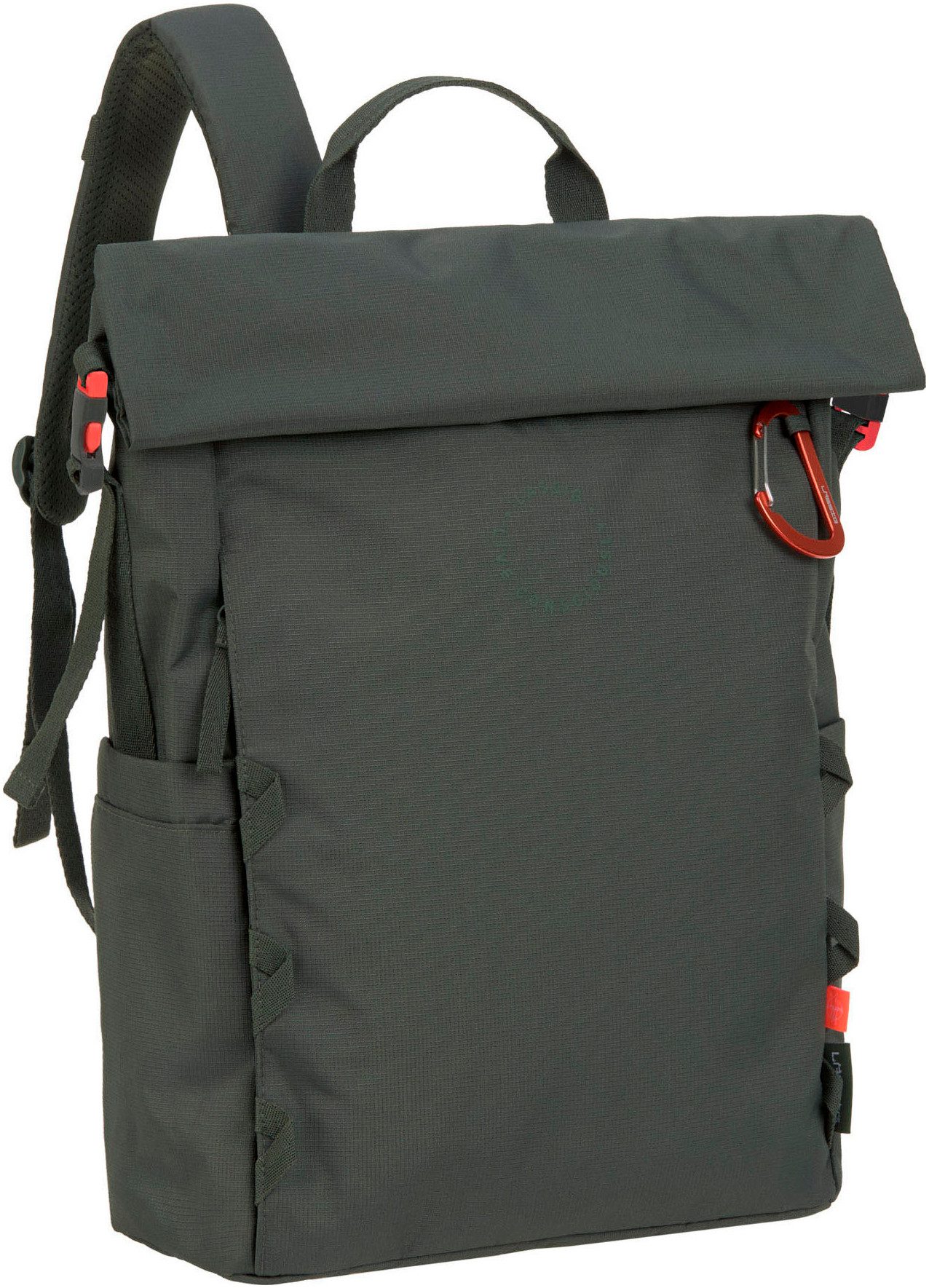 LÄSSIG Wickelrucksack Green Label, Outdoor Rolltop Backpack, dark olive