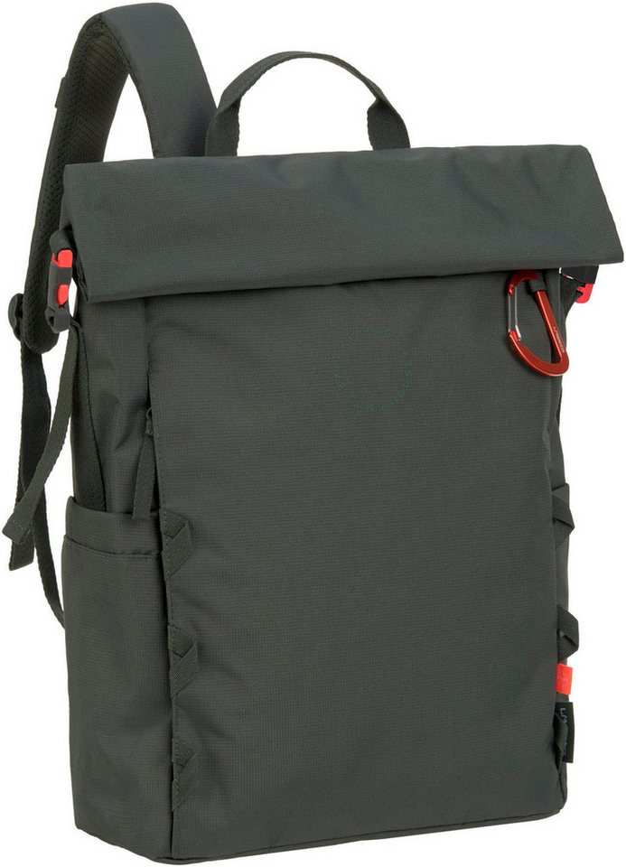 LÄSSIG Wickelrucksack Green Label, Outdoor Rolltop Backpack, dark olive