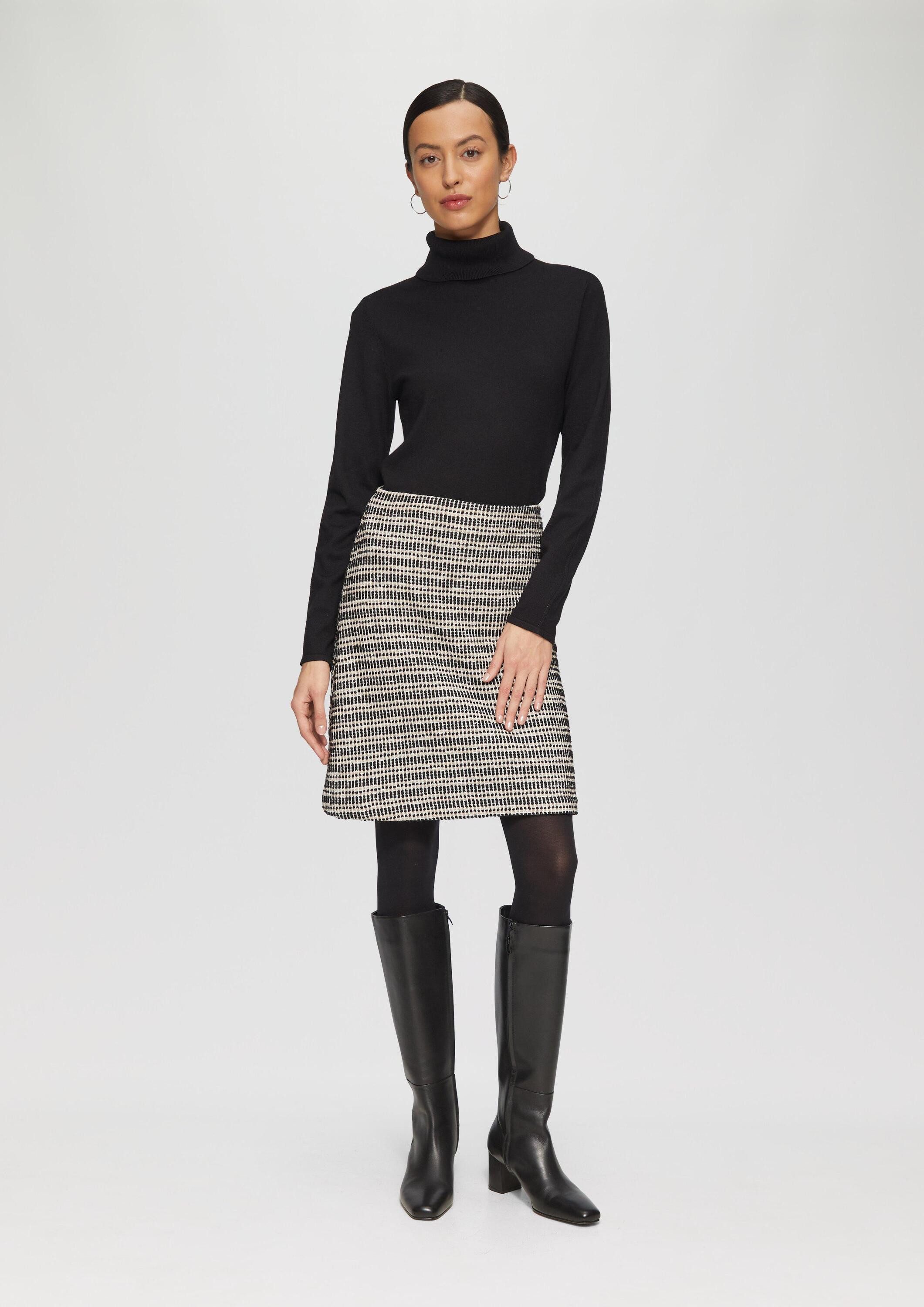 s.Oliver Minirock Rock Kurzer Bouclé-Rock mit seitlichem Reißverschluss günstig online kaufen