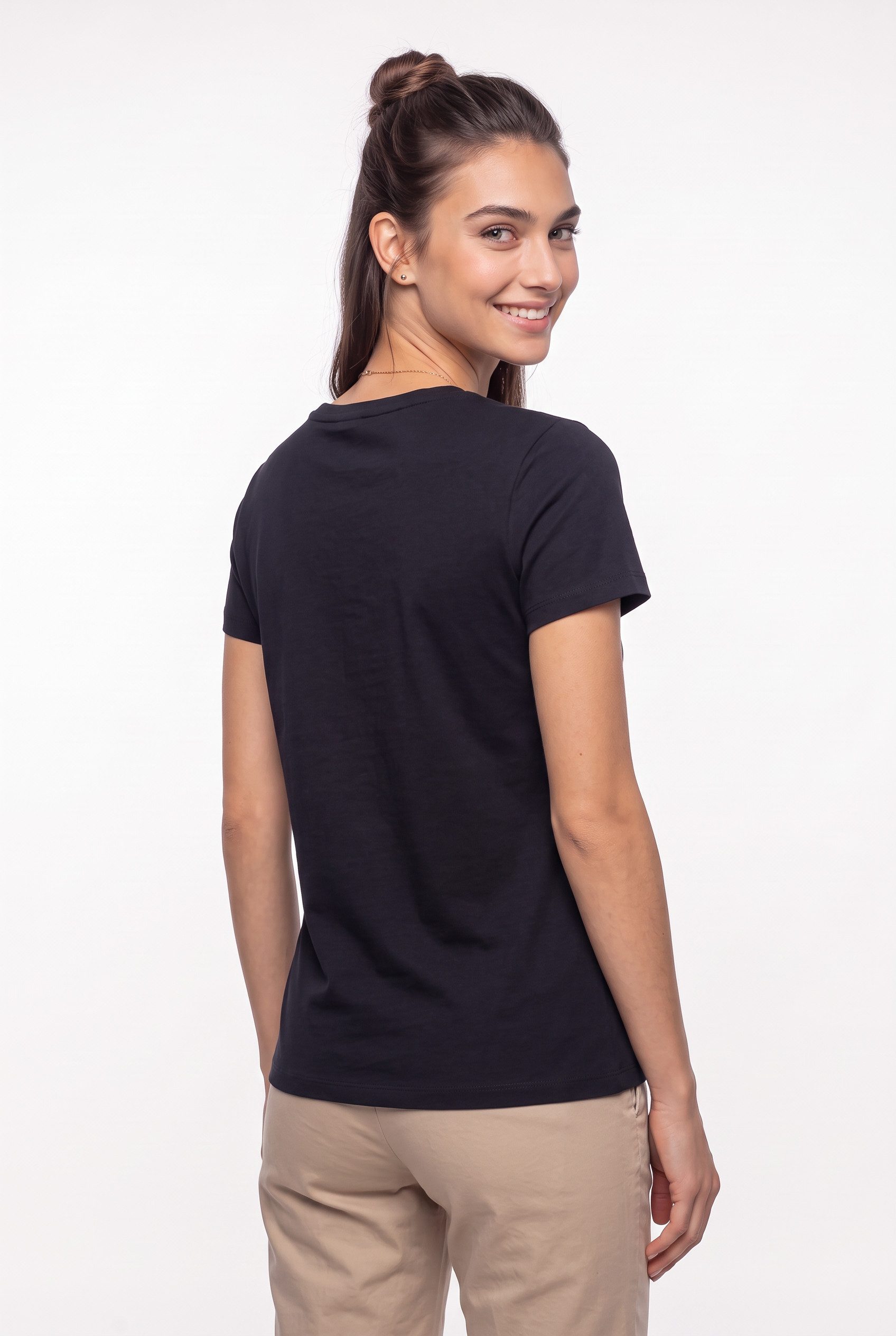 BOSS ORANGE T-Shirt Elove Premium Damenmode in Baumwollqualität, Slim Fit – Bild 2 von 5