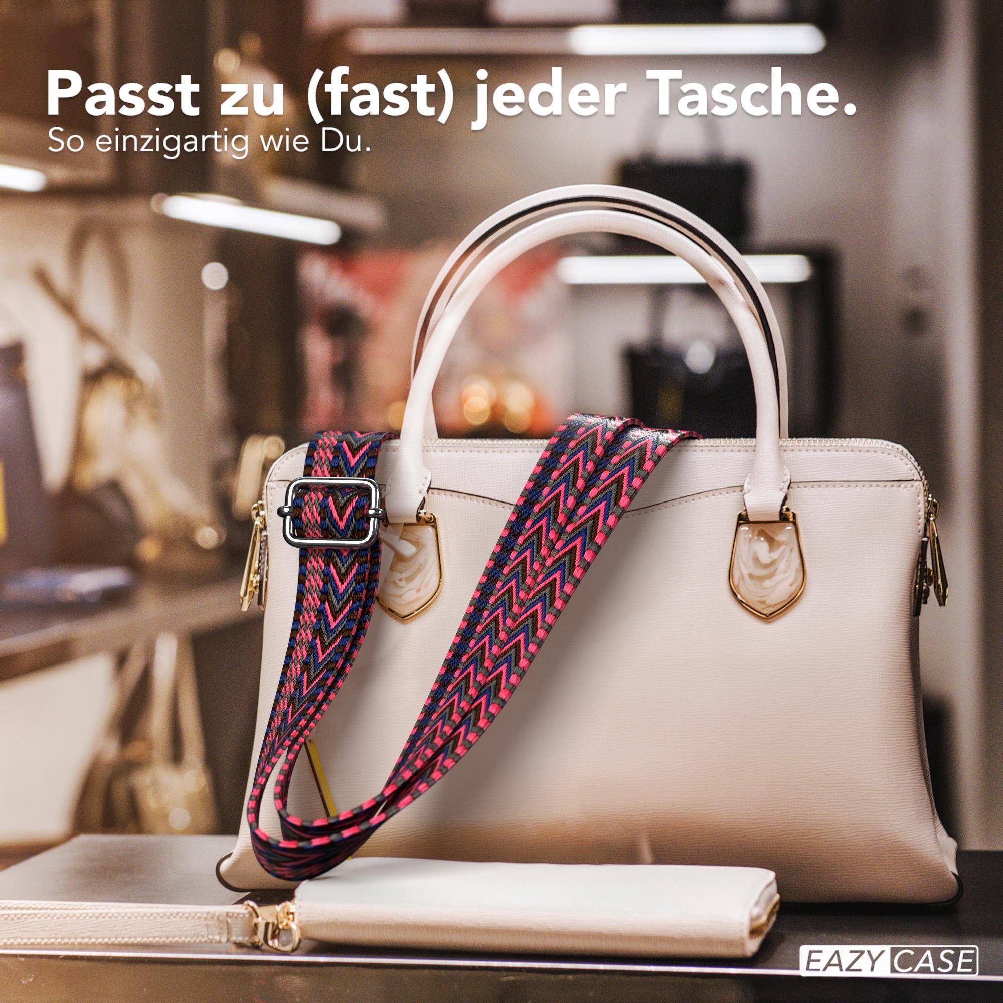 EAZY CASE Schulterriemen Ersatz Taschenriemen Boho Style Verstellbarer Trageriemen Ersatz Taschengurt DIY Gürteltasche Pink – Bild 4 von 5