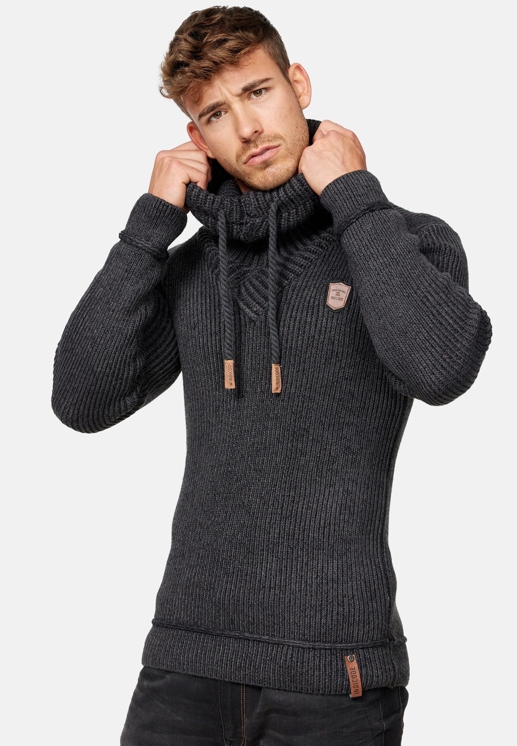 Indicode Rollkragenpullover Herren Keshawn Strickpullover Herrenpullover