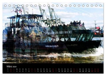 CALVENDO Wandkalender Hamburg-Art (Tischkalender 2024 DIN A5 quer), CALVENDO Monatskalender