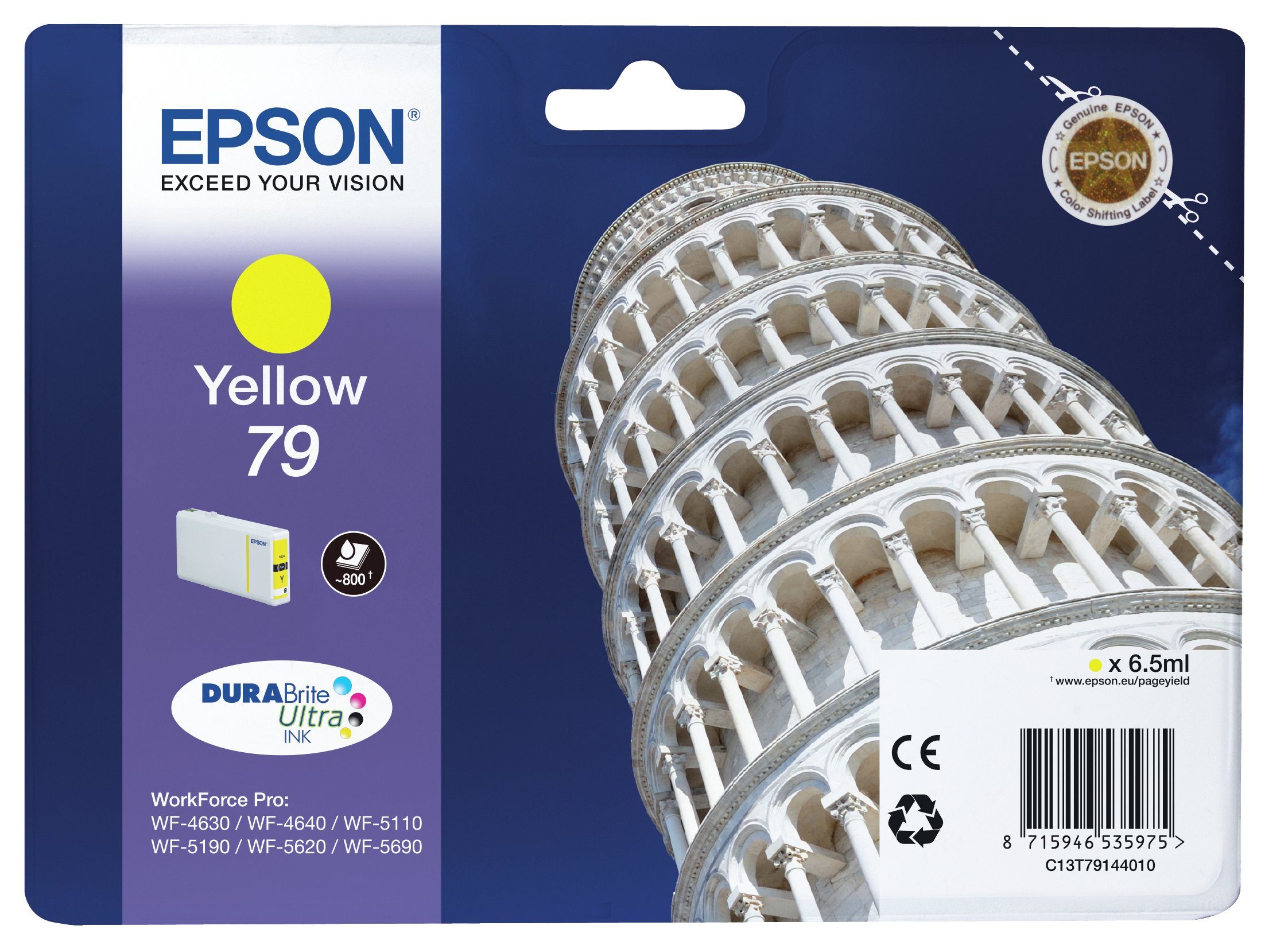 Epson Epson Tower of Pisa Tintenpatrone 79 Yellow Tintenpatrone gelb