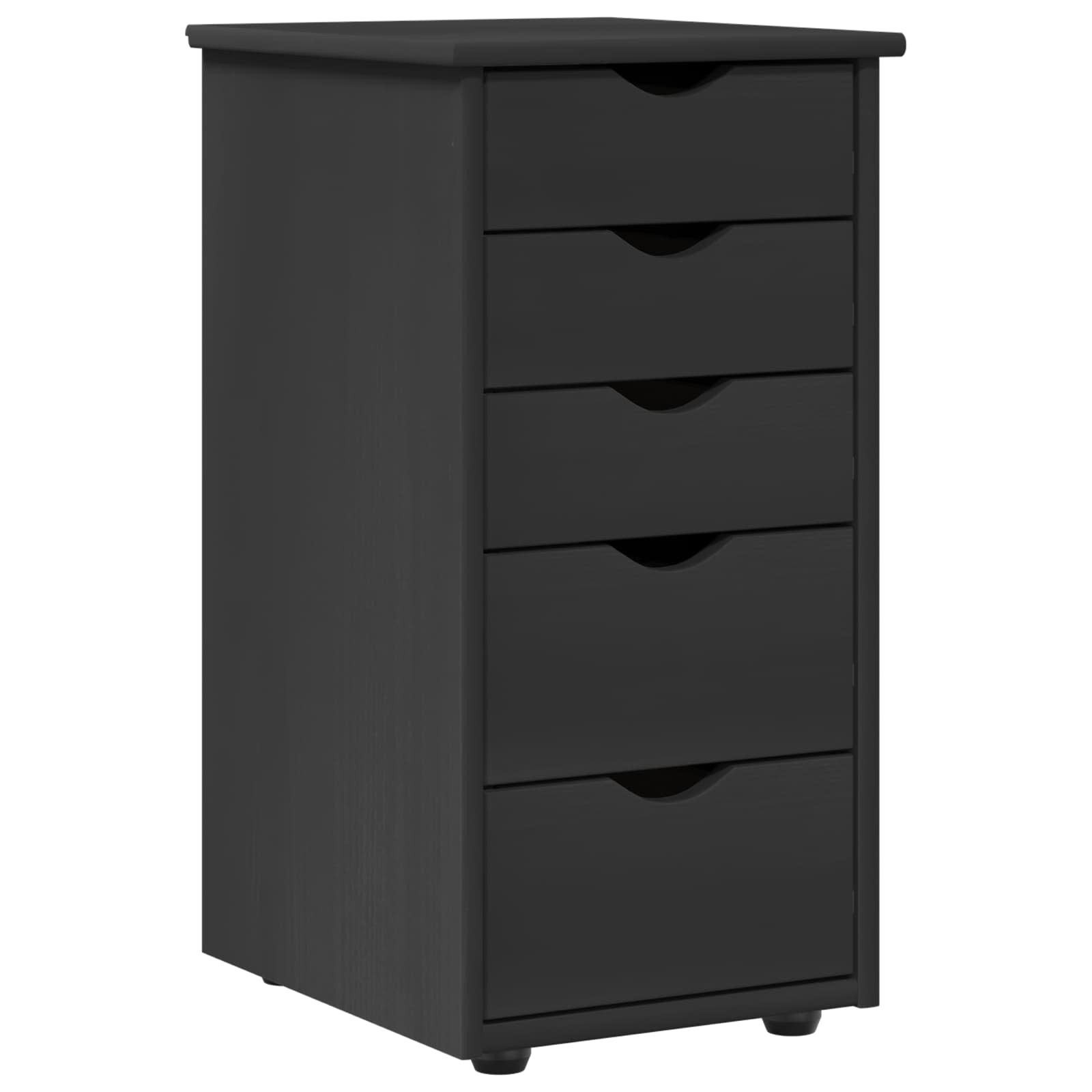 vidaXL Schranksystem Schrank Grau 34 x 39 x 61,5 cm Massivholz Kiefer (1-St)