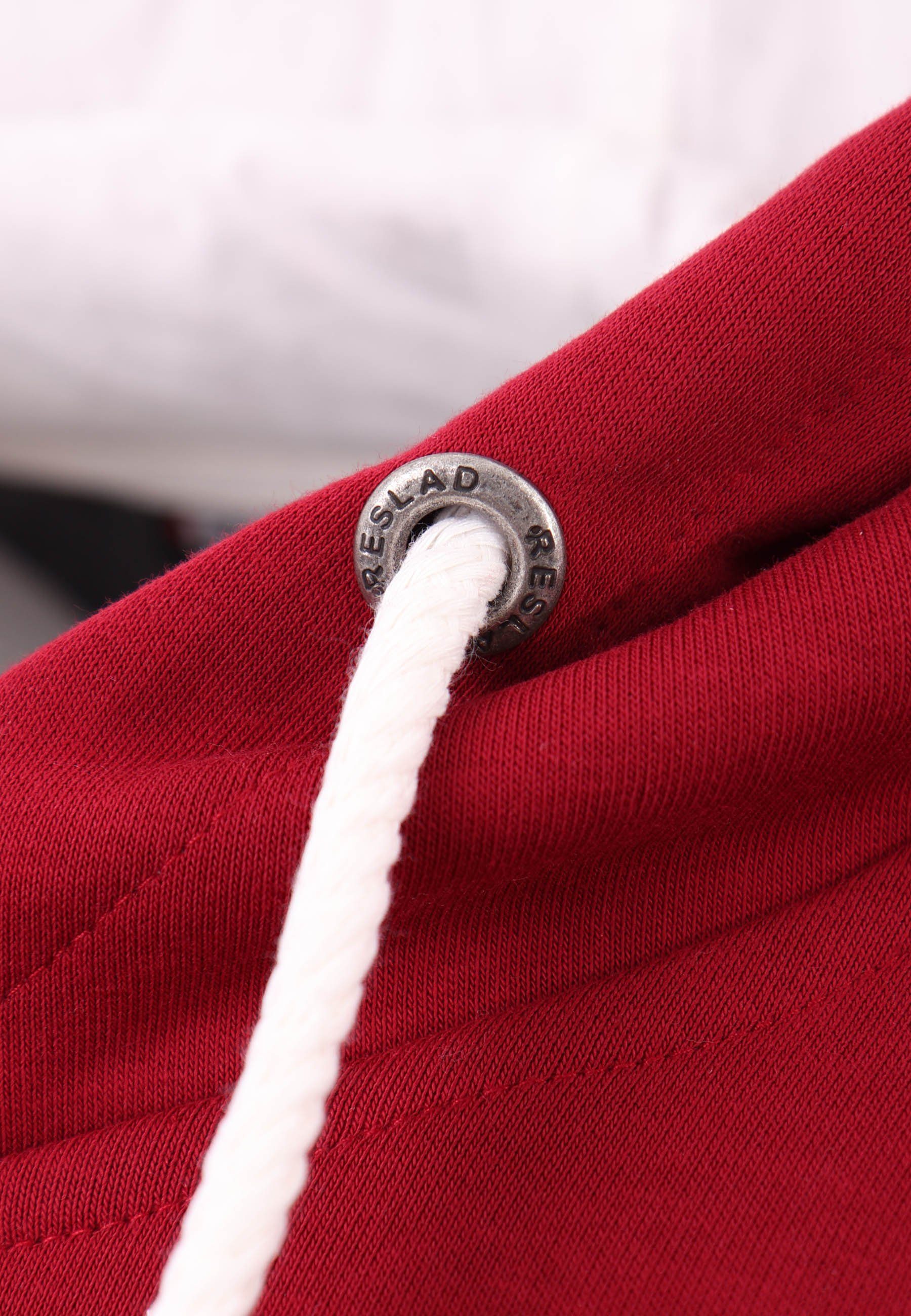 Reslad Sweater Sweatshirt (1-tlg) Pulli Sweatjacke Sweatjacke Reslad Kapuzenpullover Zipper RS-1007 Hoodie bourdeax-anthrazit Winter-Pullover