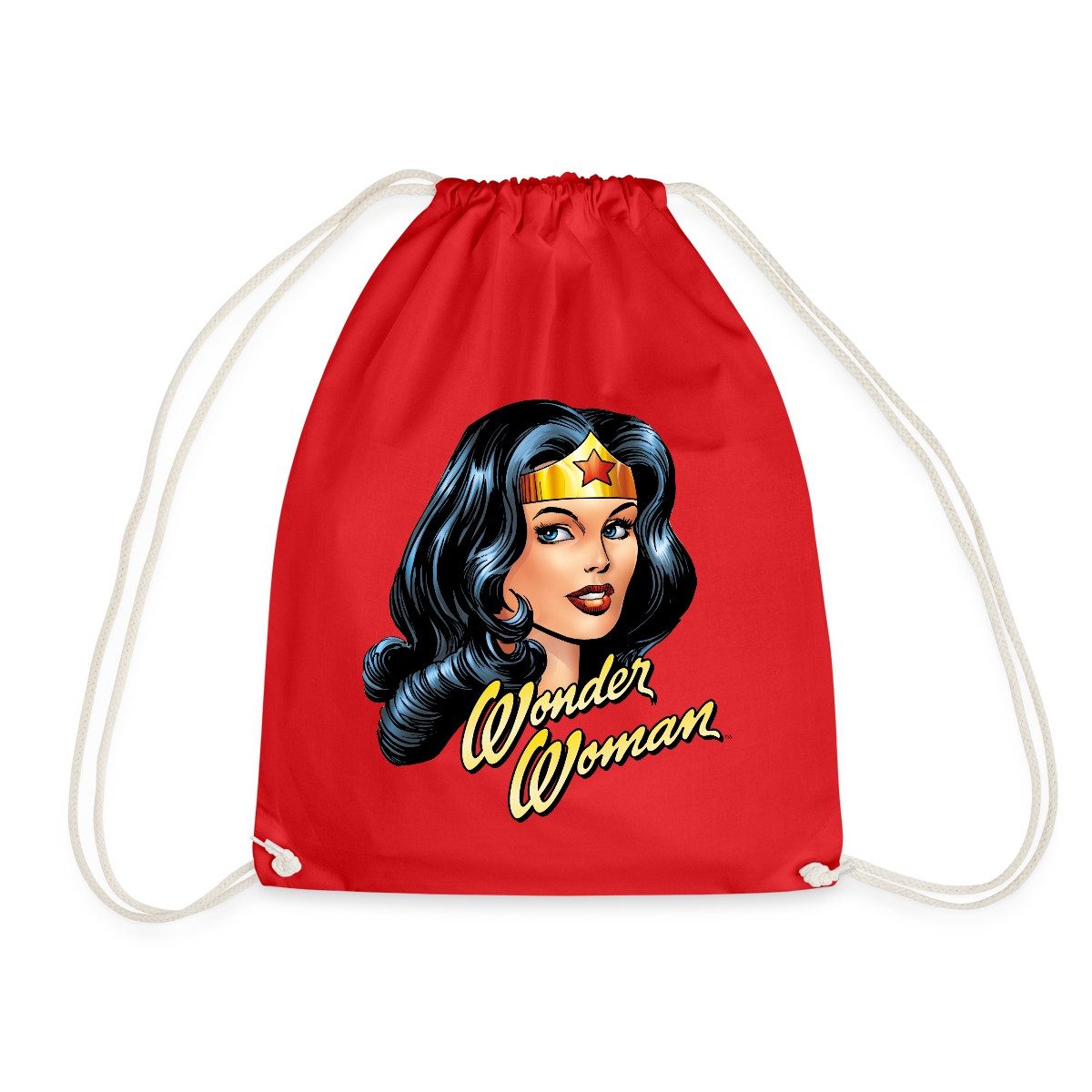Turnbeutel DC Comics Wonder Woman Porträt Schriftzug Turnbeutel