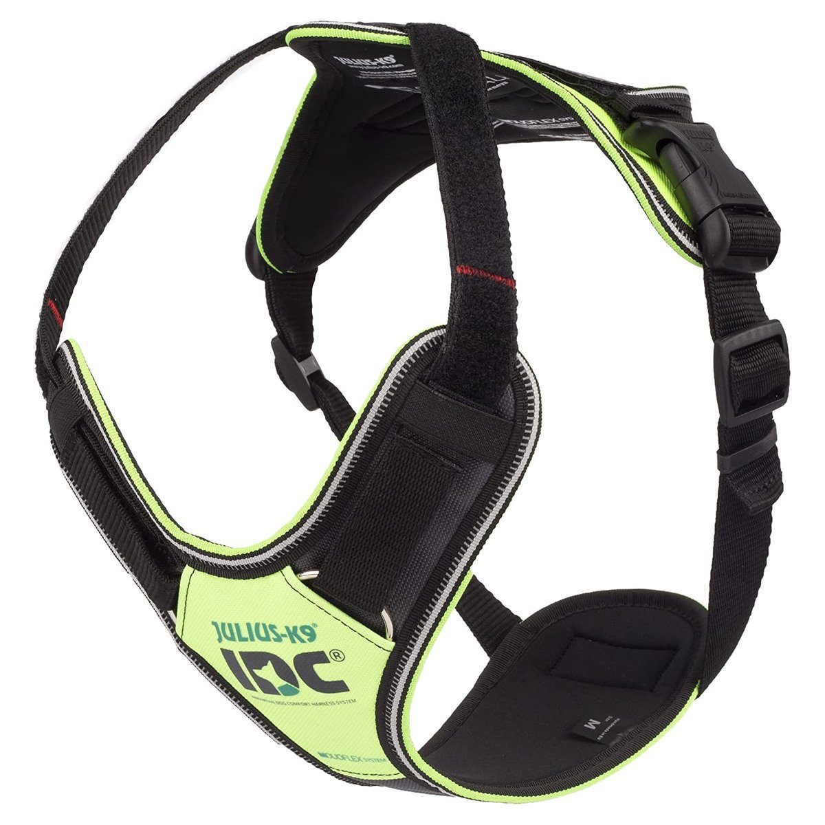 Julius-K9 Hunde-Geschirr Gepolstertes Hundegeschirr IDC Longwalk neon/grau günstig online kaufen