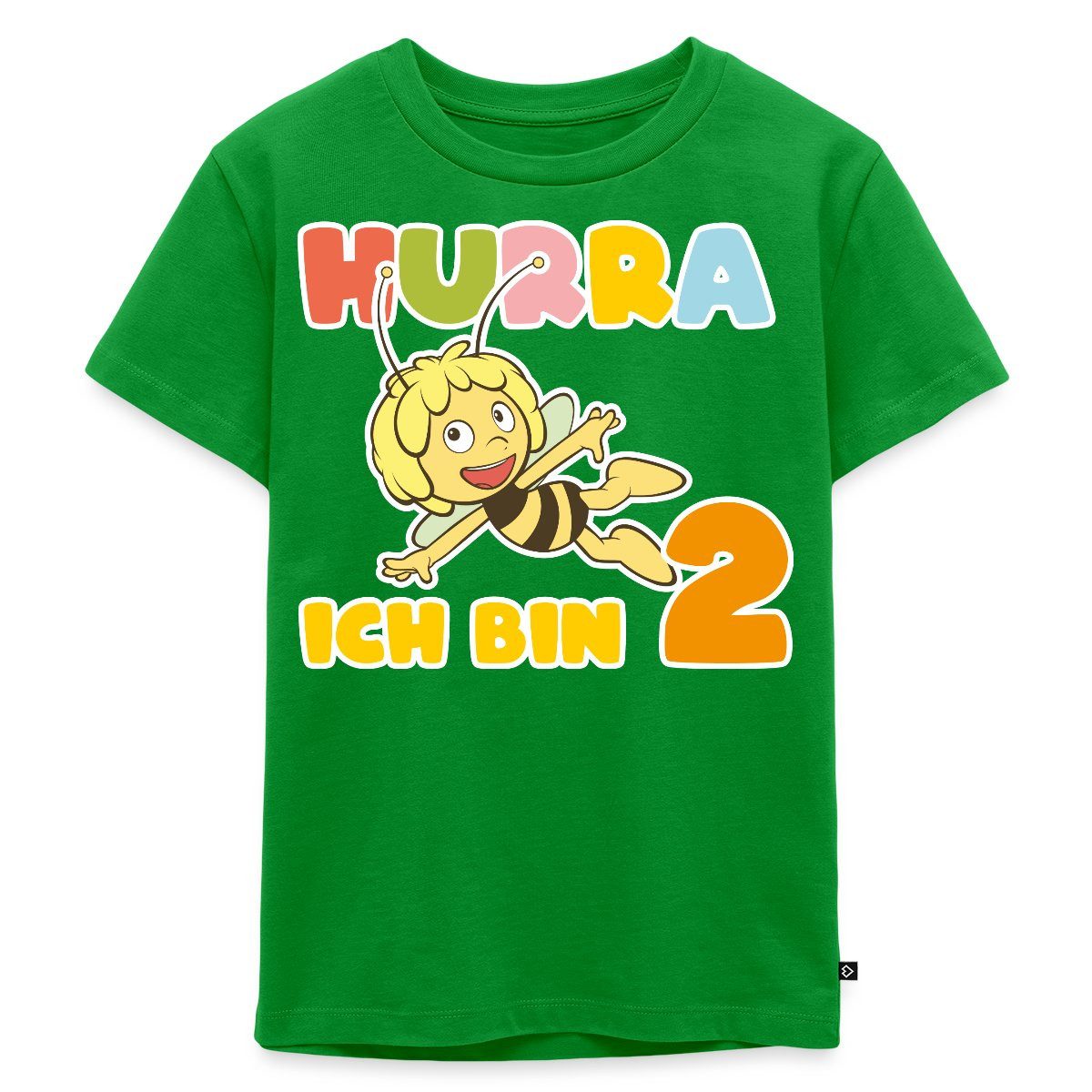 Spreadshirt T-Shirt Biene Maja Hurra Ich Bin 2 Zweiter Geburtstag Kinder Premium T-Shirt (1-tlg)