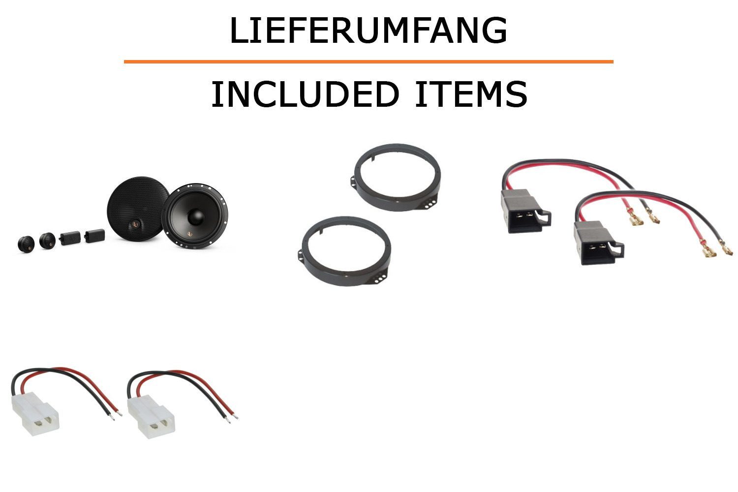 JUST SOUND best choice for caraudio Lautsprecher Boxen Einbauset Infinity Alpha 603C Opel Omega B2 Auto-Lautsprecher (90 W)