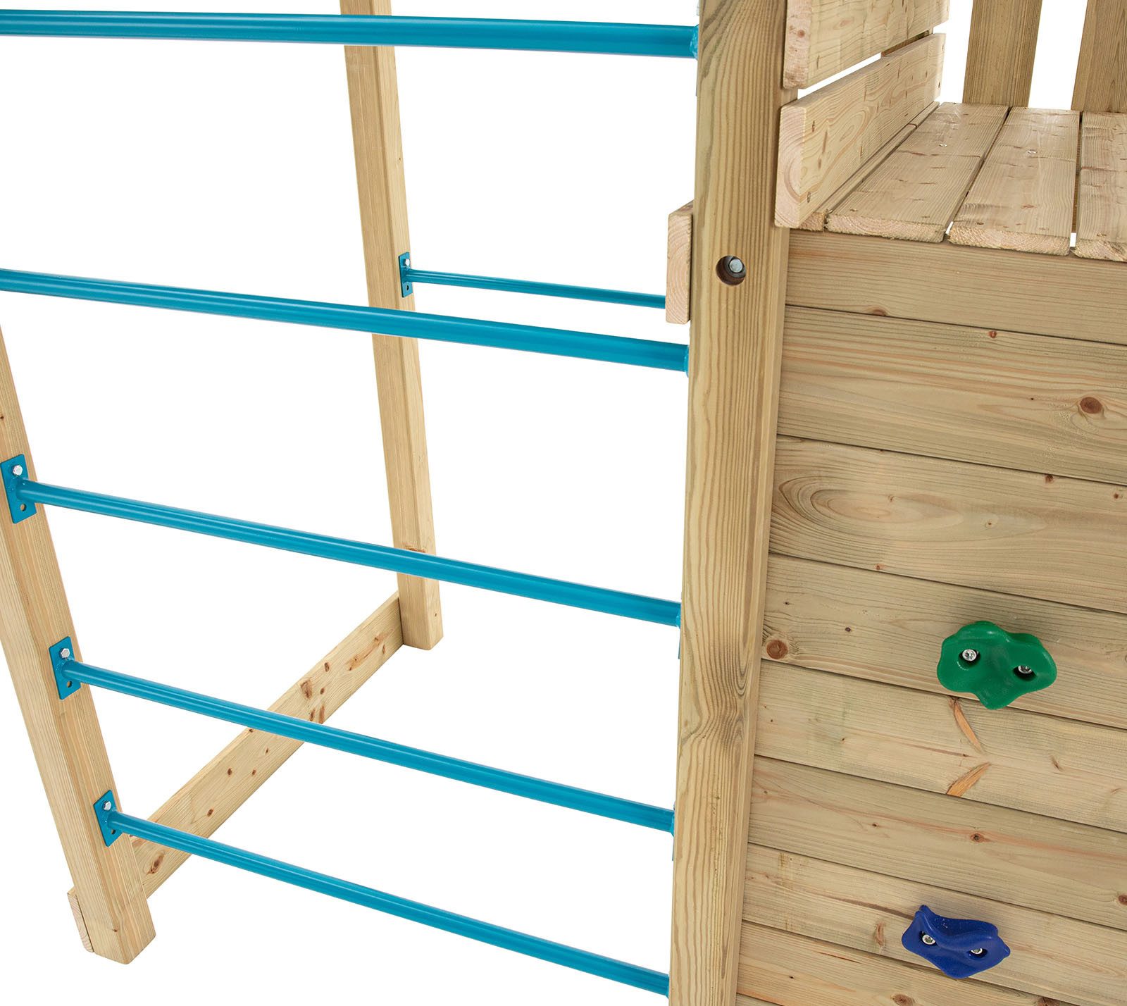 TP Toys Klettergerüst, (1-St), Spielturm mit Rutsche, Traglast 100KG, LxBxH 375x100x270cm