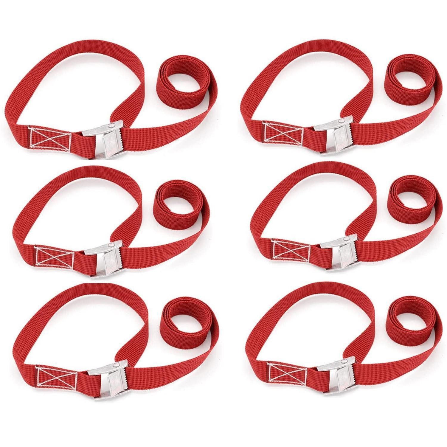 LuxusKollektion Spanngurt Spanngurt Set 6tlg. 1m rot bis 100kg (6-St)