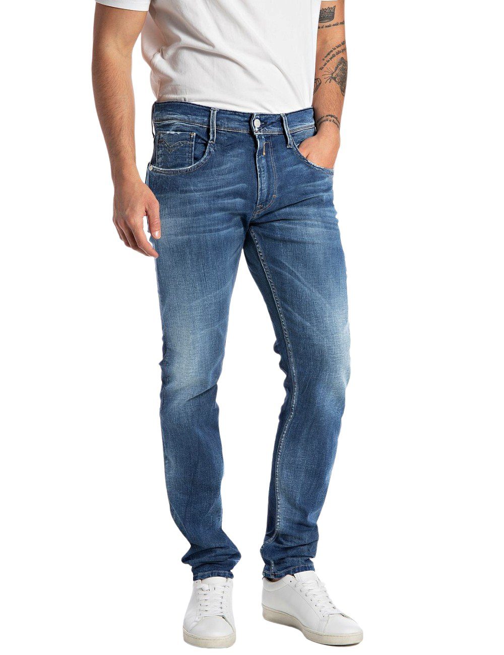 ANBASS Stretch Replay Slim-fit-Jeans mit