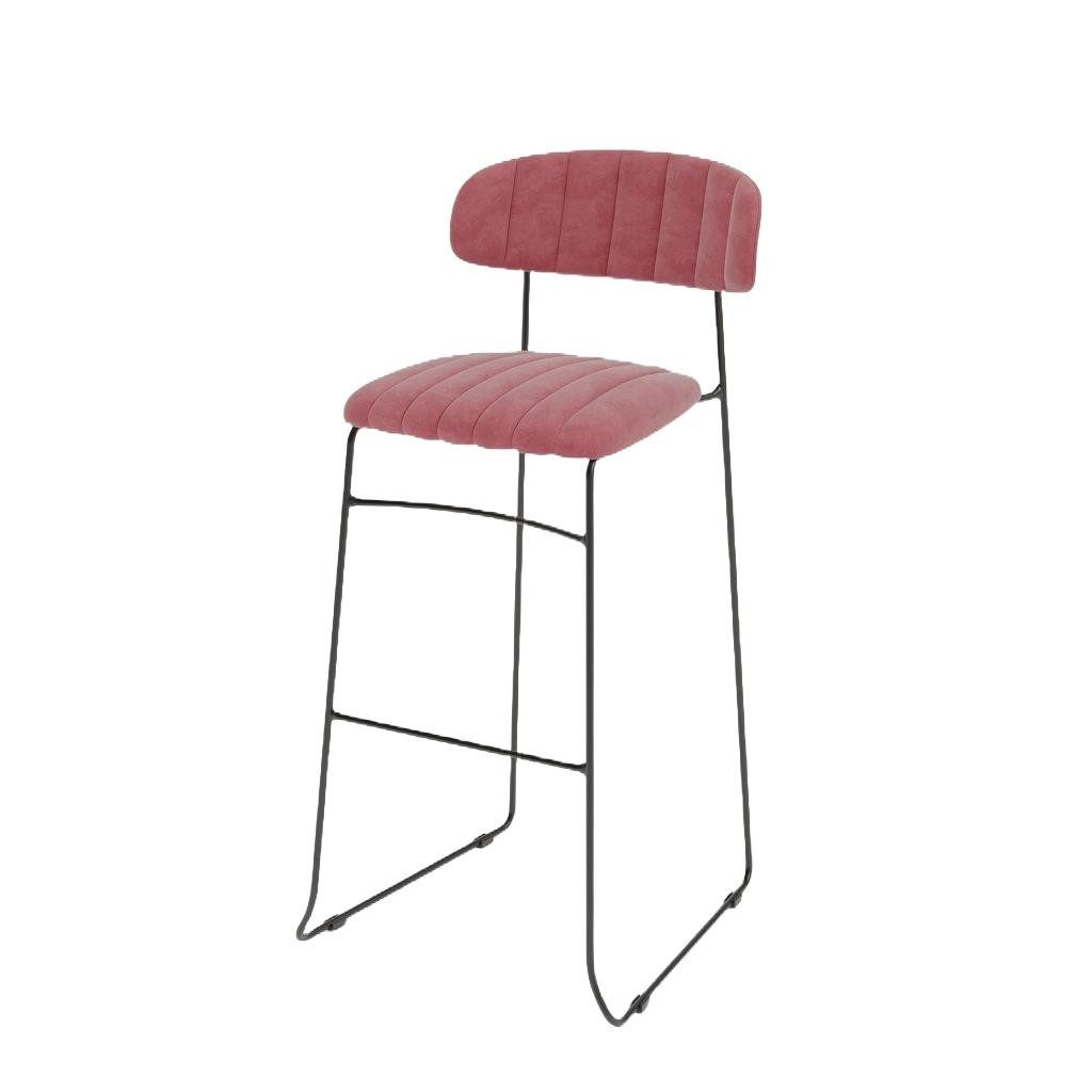 Esszimmerstuhl Barhocker– Rosa 2er Set