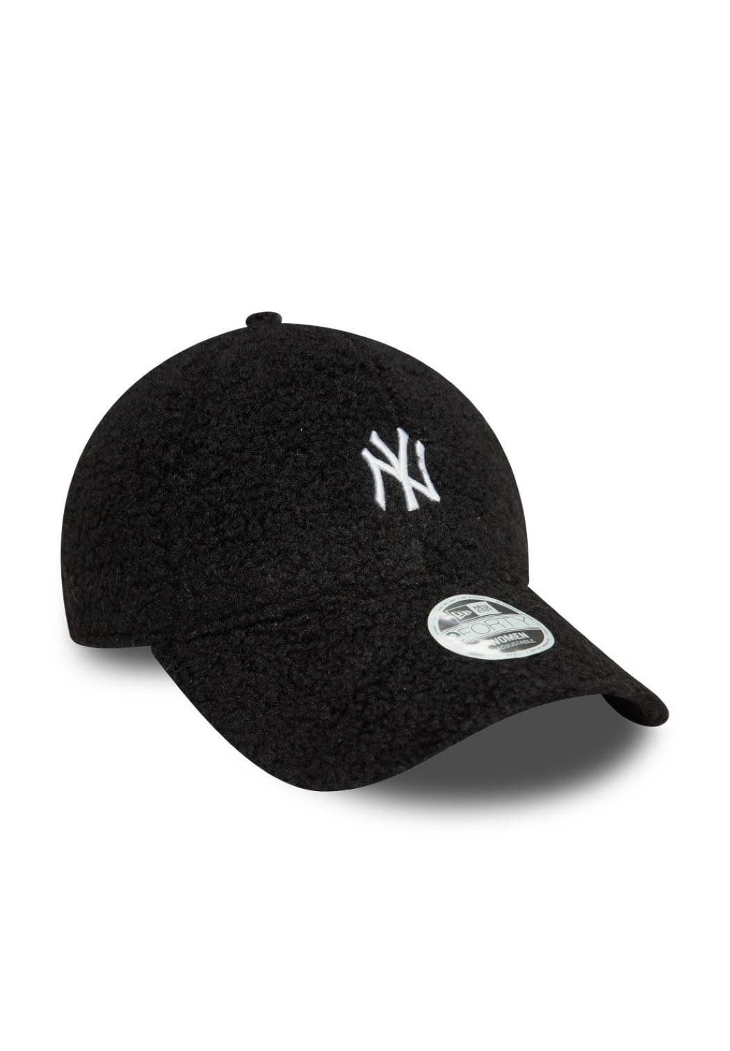 New Era Baseball Cap New York Yankees MLB Womens Borg Schwarz 9Forty Verstellbare Damen Cap (1-St)