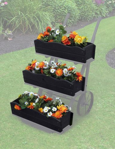 PROMADINO Set: Blumenkasten , 3 Stk., anthrazit, BxTxH: je 68x24x17 cm