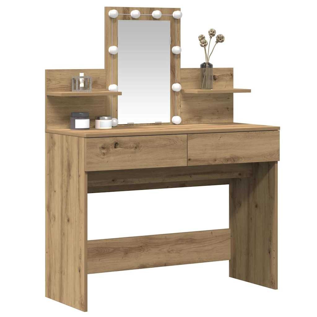 vidaXL Schminktisch Schminktisch Artisan-Eiche 100 x 40 x 130 cm Holzwerkstoff (1-St)