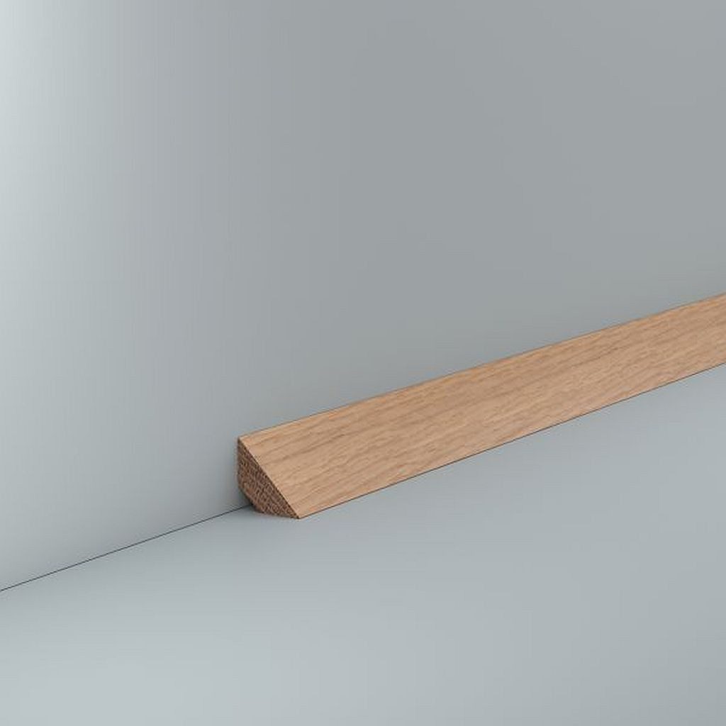 Südbrock Sockelleiste Deckenleiste Holz Eiche 22 x 22 Abschlussleiste Zierleiste, L: 240 cm, H: 2.2 cm, 1-St.