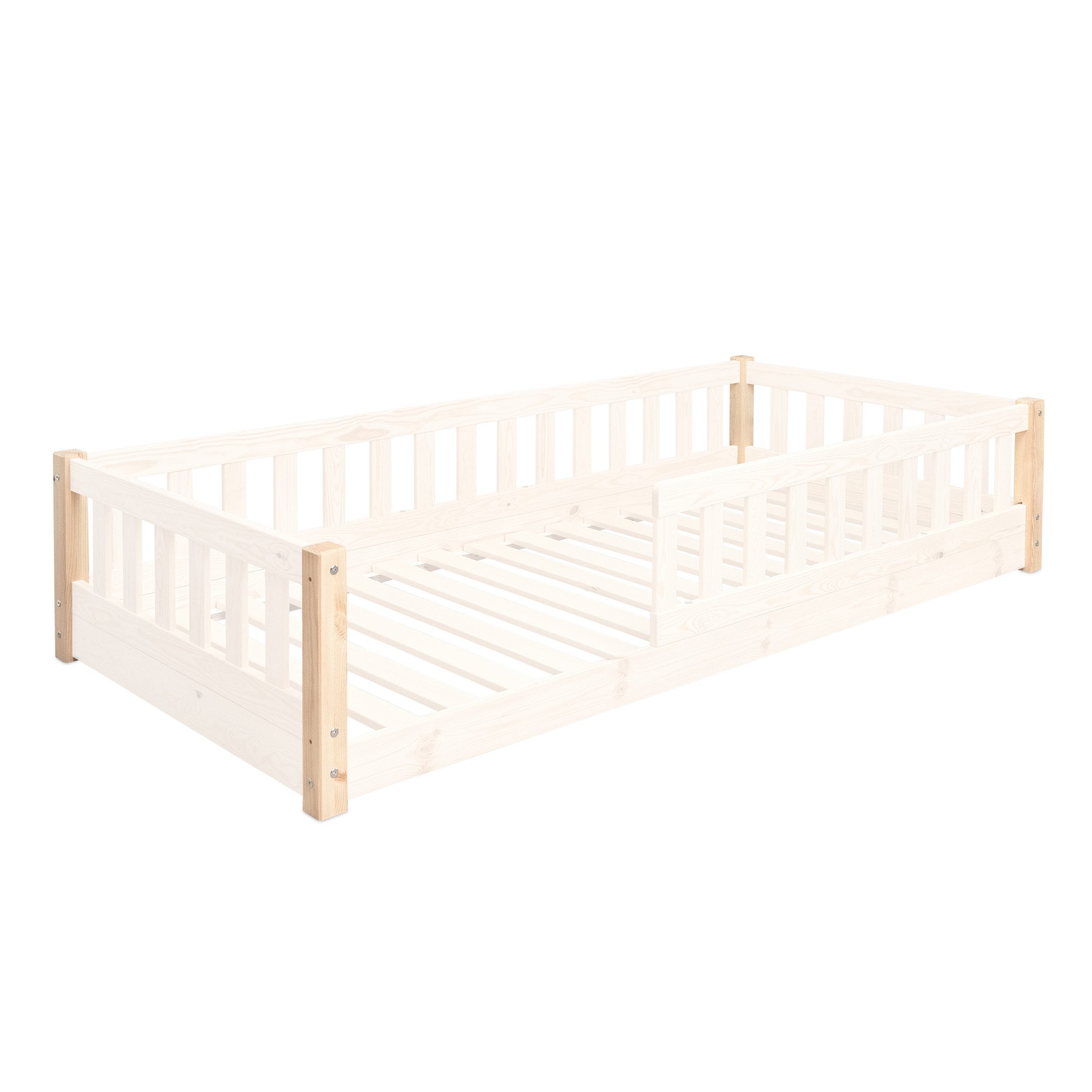 Ehrenkind Umbauseiten für Lille Haus- oder Kinderbett zum Bodenbett, Umbauset für 3 Bettgrößen – 80×160, 90×200 & 120×200 cm
