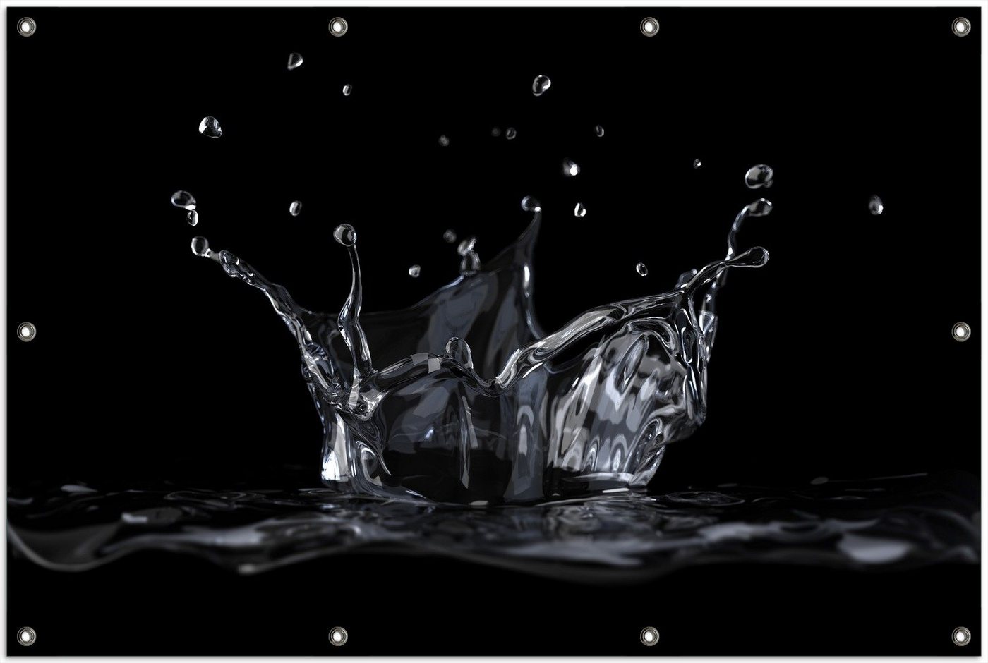 Thumbnail - Wallario Sichtschutzzaunmatten Aufspritzendes Wasser, rund