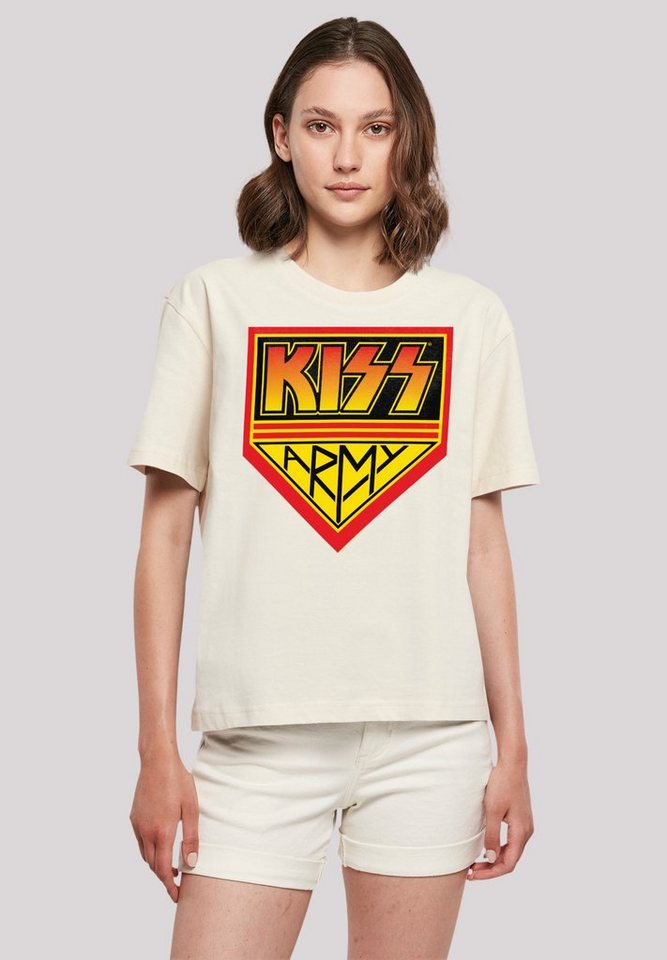 F4NT4STIC T-Shirt Kiss Rock Band Army Logo Premium Qualität, Musik, By Rock  Off, Komfortabel und vielseitig kombinierbar