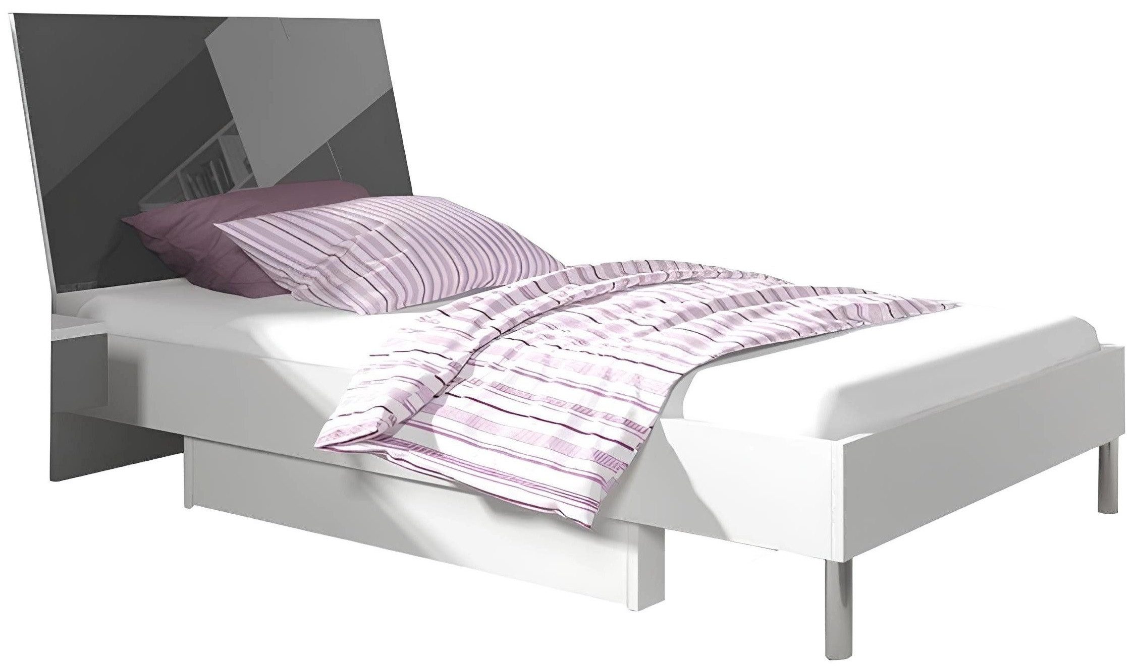 Xlmoebel Einzelbett Moderne Möbel für Kinder- oder Jugendzimmer in Grau aus Holz (1-tlg., Bett), Hergestellt in Europa