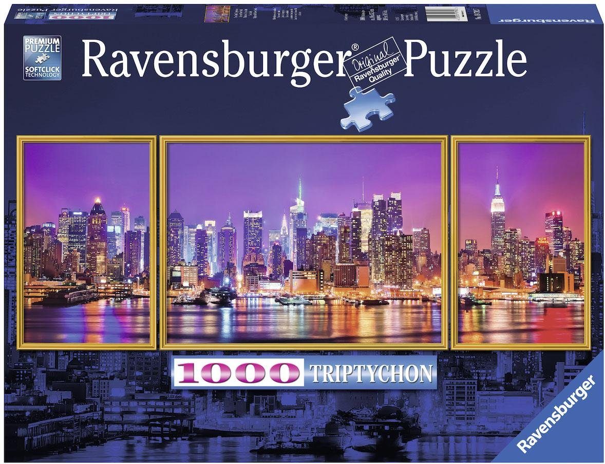 RAVENSBURGER Erwachsenenpuzzle New York Skylines Puzzle Highlights 1000 Teile 